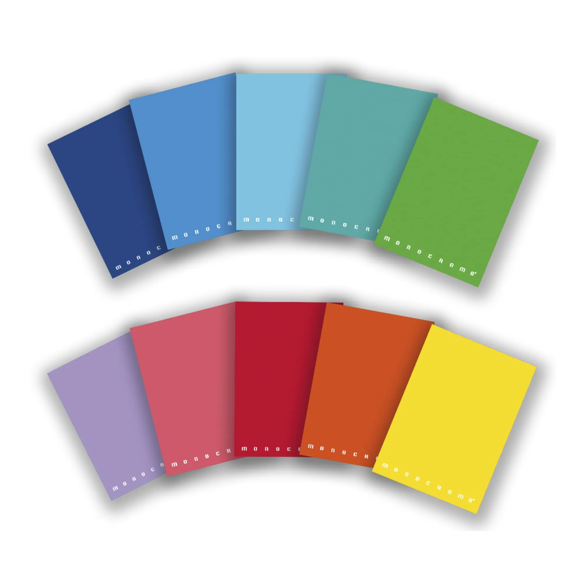 Pigna Quaderni A5 Monocromo, interno 5M, quadretto 5 mm., carta 80 gr., Copertine Assortite, Formato A5 15x21 cm, 10