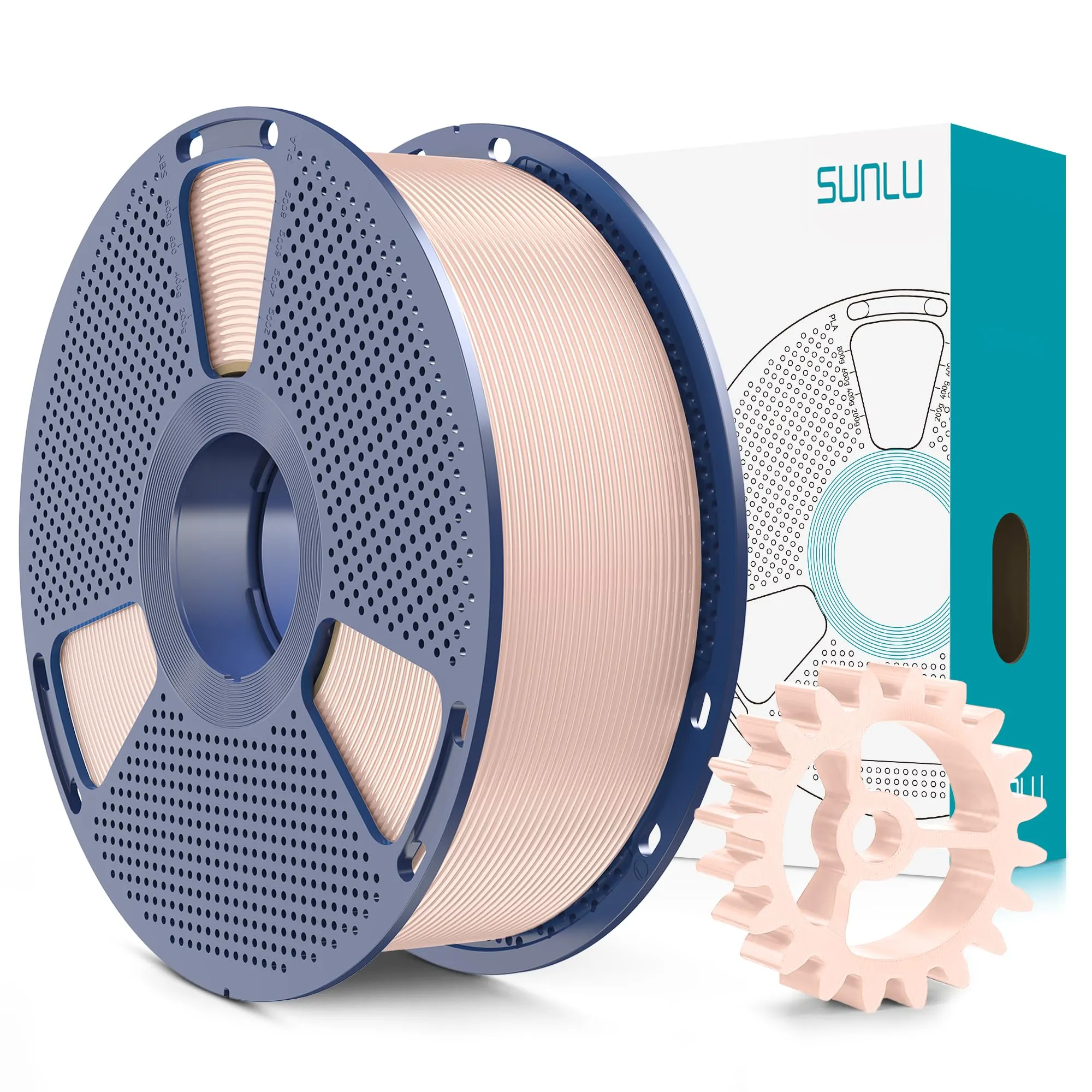 SUNLU PLA+2.0 Filamento per stampante 3D, Filamento PLA Plus di Aggiornamento, Filamento 3D ad alta resistenza, Precisione dimensionale +/- 0.02 mm, Bobina da 1kg, Pelle
