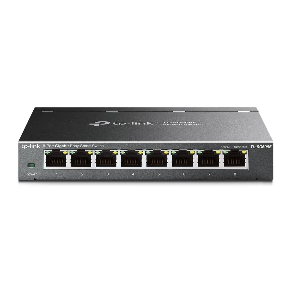 TP-Link TL-SG608E Easy Smart Managed Switch Ethernet 8 Porte RJ45 Gigabit, Facile Intelligente, Gestione Intelligente, Caratteristiche L2, Plug&Play, Custodia in Metallo Resistente, VLAN, QoS
