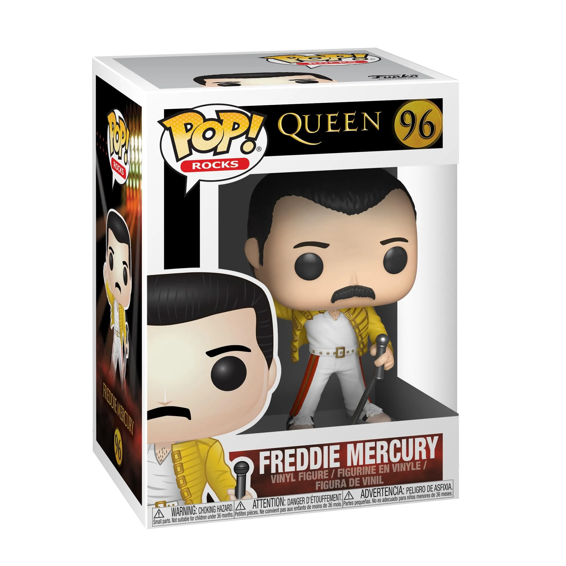 Funko Pop! Rocks: Queen-Freddie Mercury Wembley 1986 - Figura in Vinile da Collezione - Idea Regalo - Merchandising Ufficiale - Giocattoli per Bambini e Adulti - Music Fans