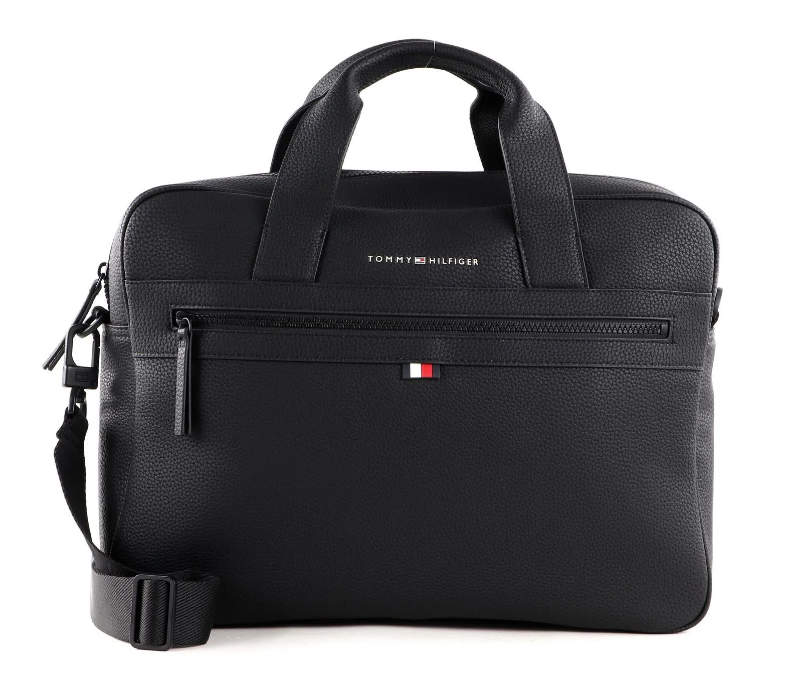 Tommy Hilfiger Borsa Laptop Uomo Essential PU Computer Bag 14 Pollici, Nero (Black), Taglia Unica