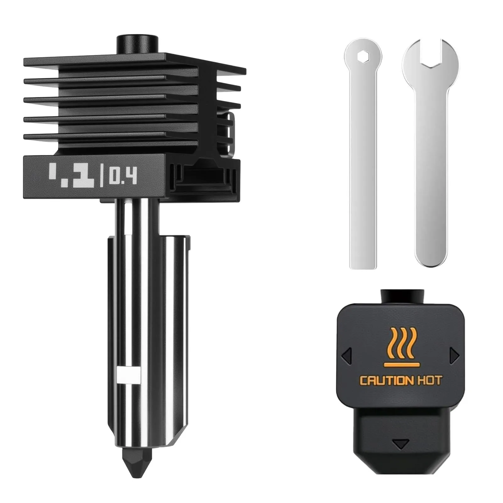 H2D Combo Quick Swap Hotend 0.4mm Acciaio Temprato Ugello Testa di Stampa Dell'estrusore ad Alta Temperatura con Copertura in Silicone Compatible with Bambu Lab H2D Combo/A1/A1 Mini Stampanti 3D