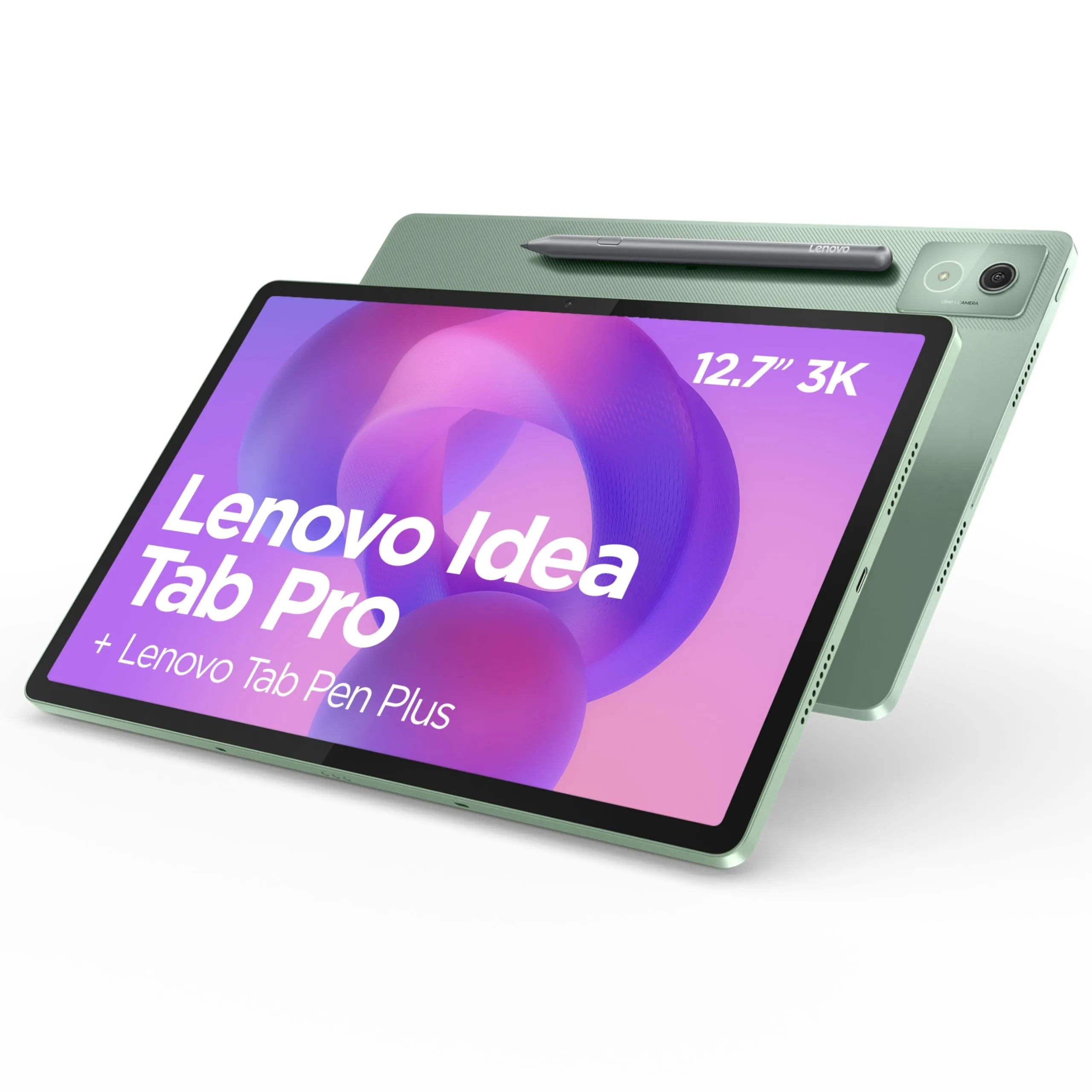 Lenovo Idea Tab Pro, Display 3K da 12.7" 144Hz, Processore Mediatek Dimenity 8300, RAM 8GB, Memoria 256GB, WiFi 6, Tablet Android 14, Tab Pen inclusa - Seafoam Green
