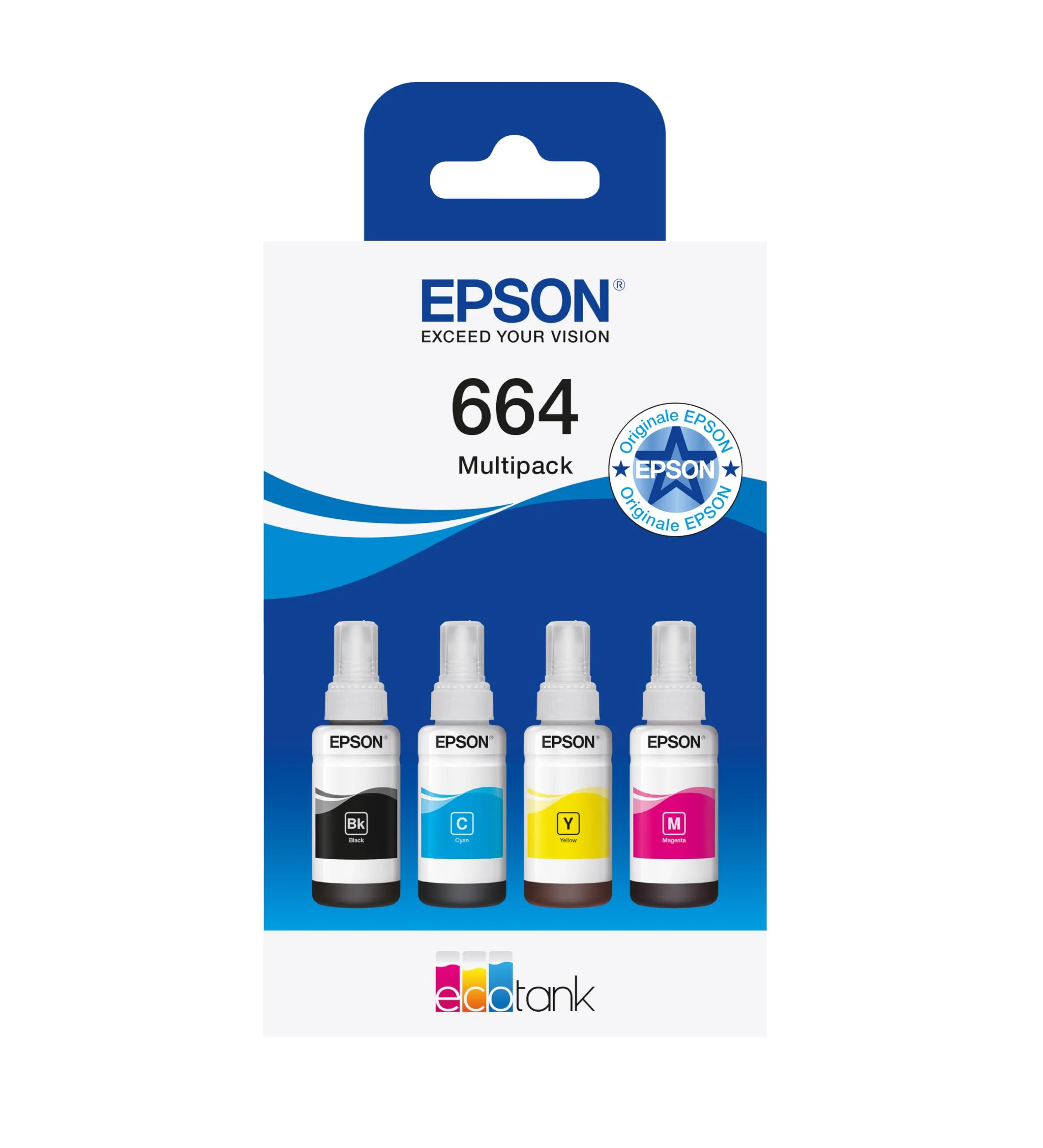 Epson 664 CMJN BOTTIGLIA EcoTank 4-colour Multipack, Inchiostri originali dye a 4 colori