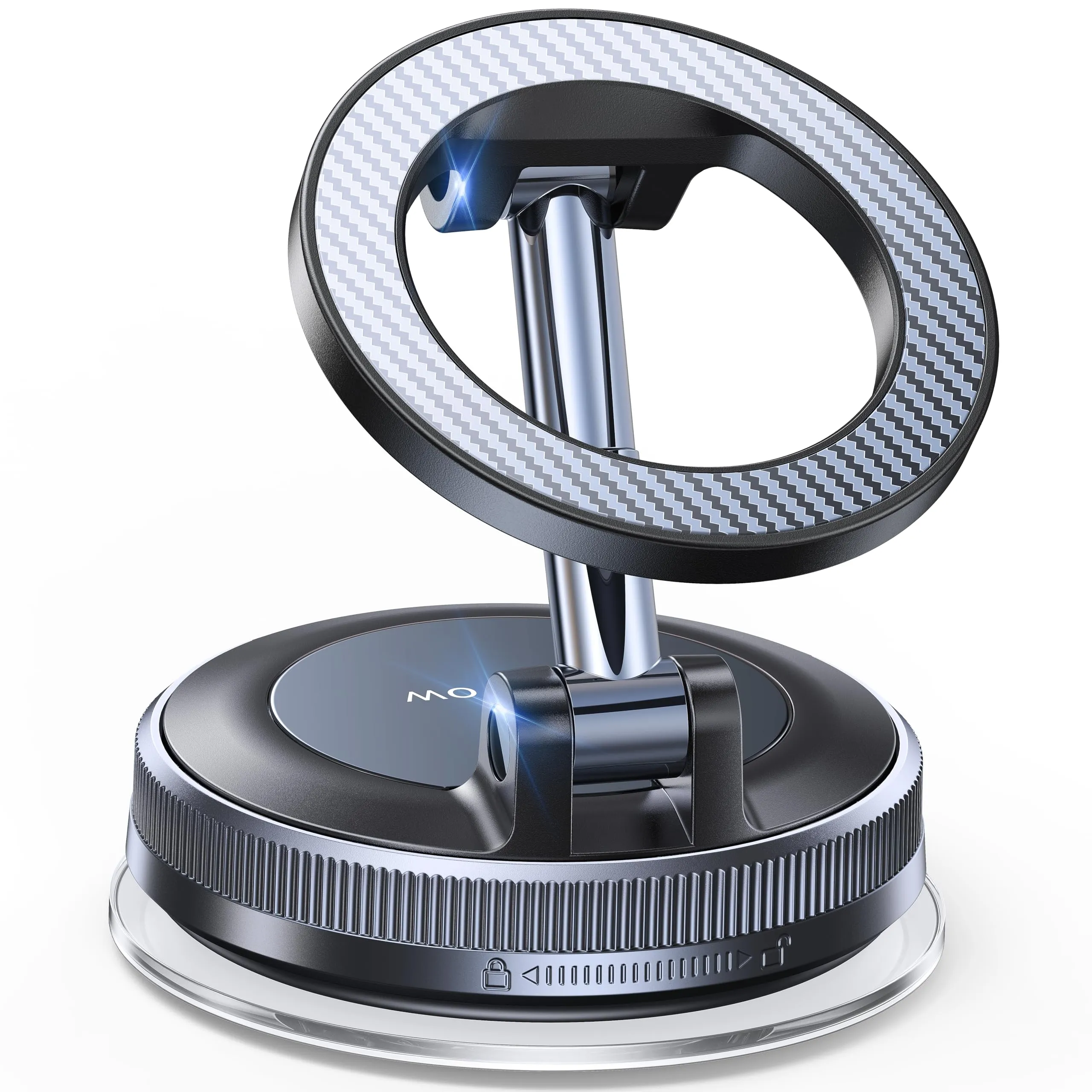 Coolpow Porta Cellulare Auto Magnetico, Supporto Telefono Auto per Magsafe [Ventosa Sottovuoto & Magneti Potenti] 360°Rotazione Porta Telefono Accessori Auto per iPhone 17 16 15/Parabrezza e Cruscotto