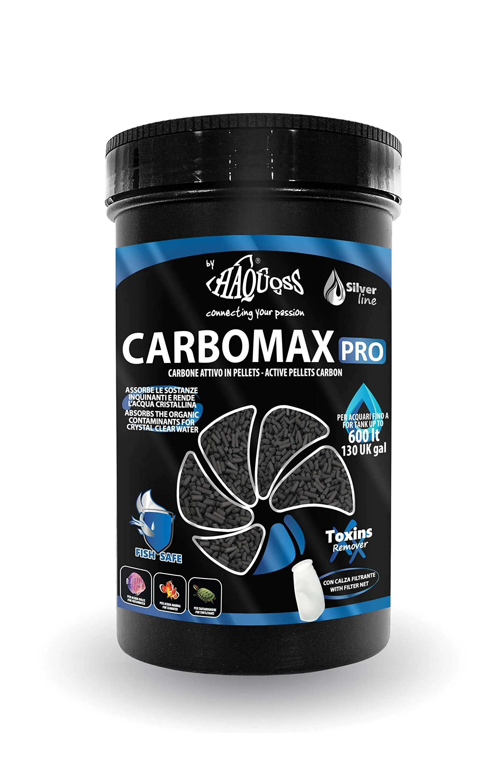 Haquoss Carbomax PRO Materiale Filtrante, 1.8Kg