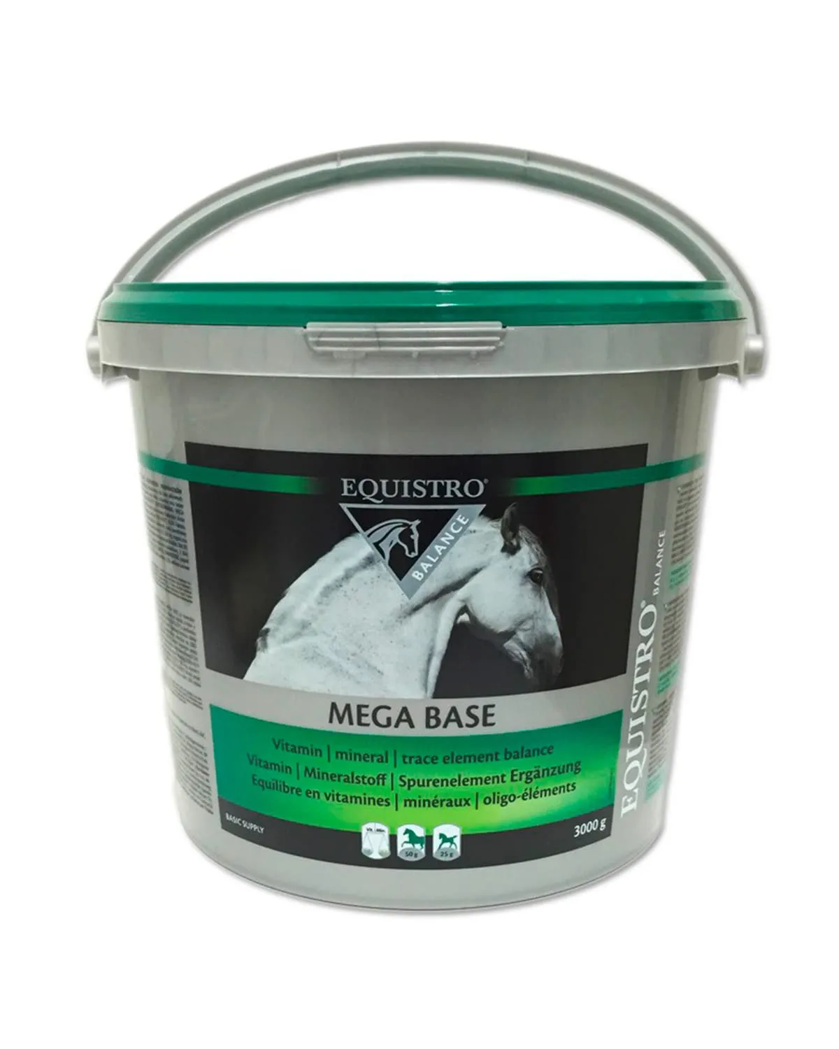 EQUISTRO® Mega Base | Mangime complementare per Cavalli | Mangime Minerale di Alta qualità per sostenere Il fabbisogno di nutrienti | 3 kg