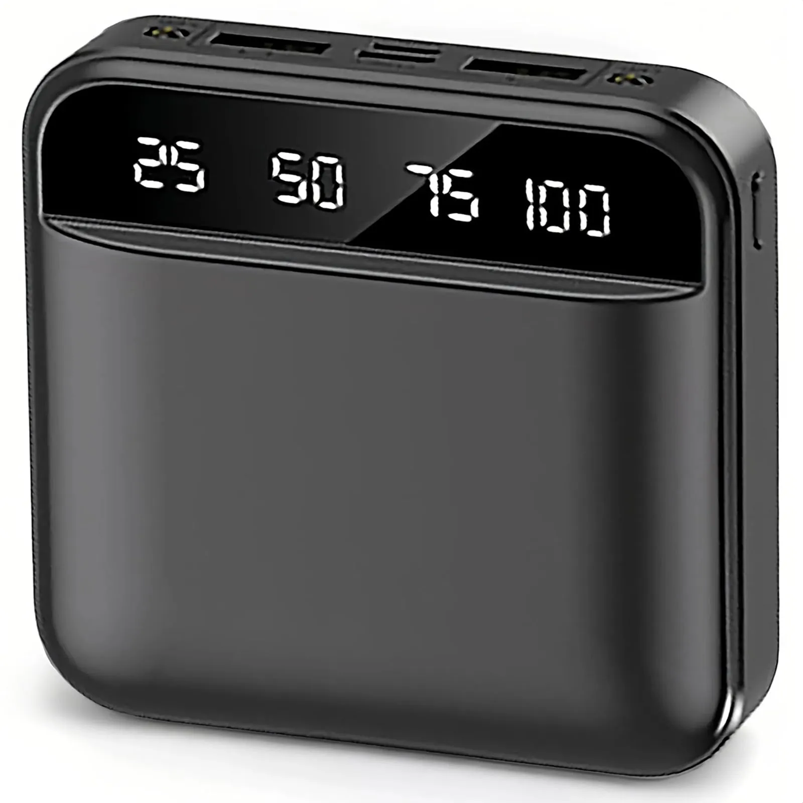 Power Bank 10000mAh,Ultra Sottile & Leggero,2A USB C In & Out, 4 Porte Portable Charger con LCD Display Digitale,Caricatore Portatile con Torcia LED per iPhone Huawei Xiaomi Android ecc