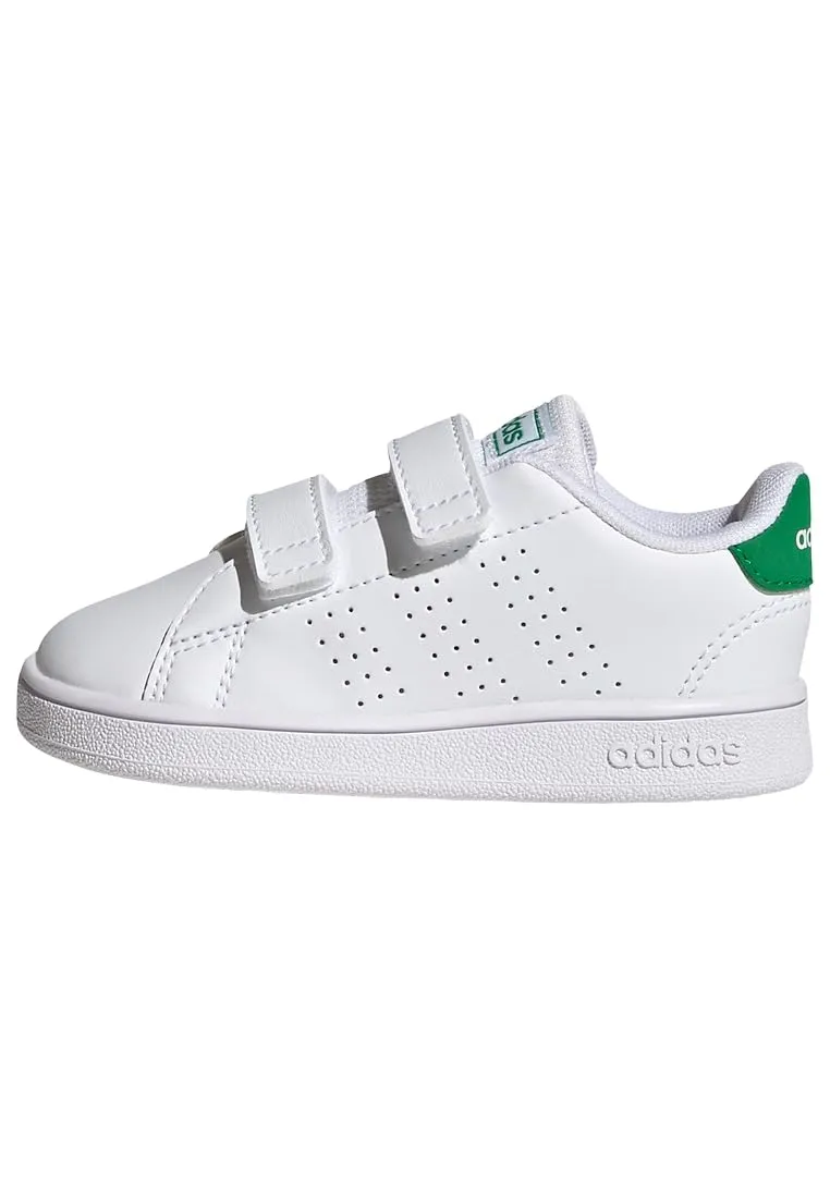 adidas Advantage, Sneakers Unisex - Bambini, Bianco (Ftwr White/Green/Core Black), 26 EU
