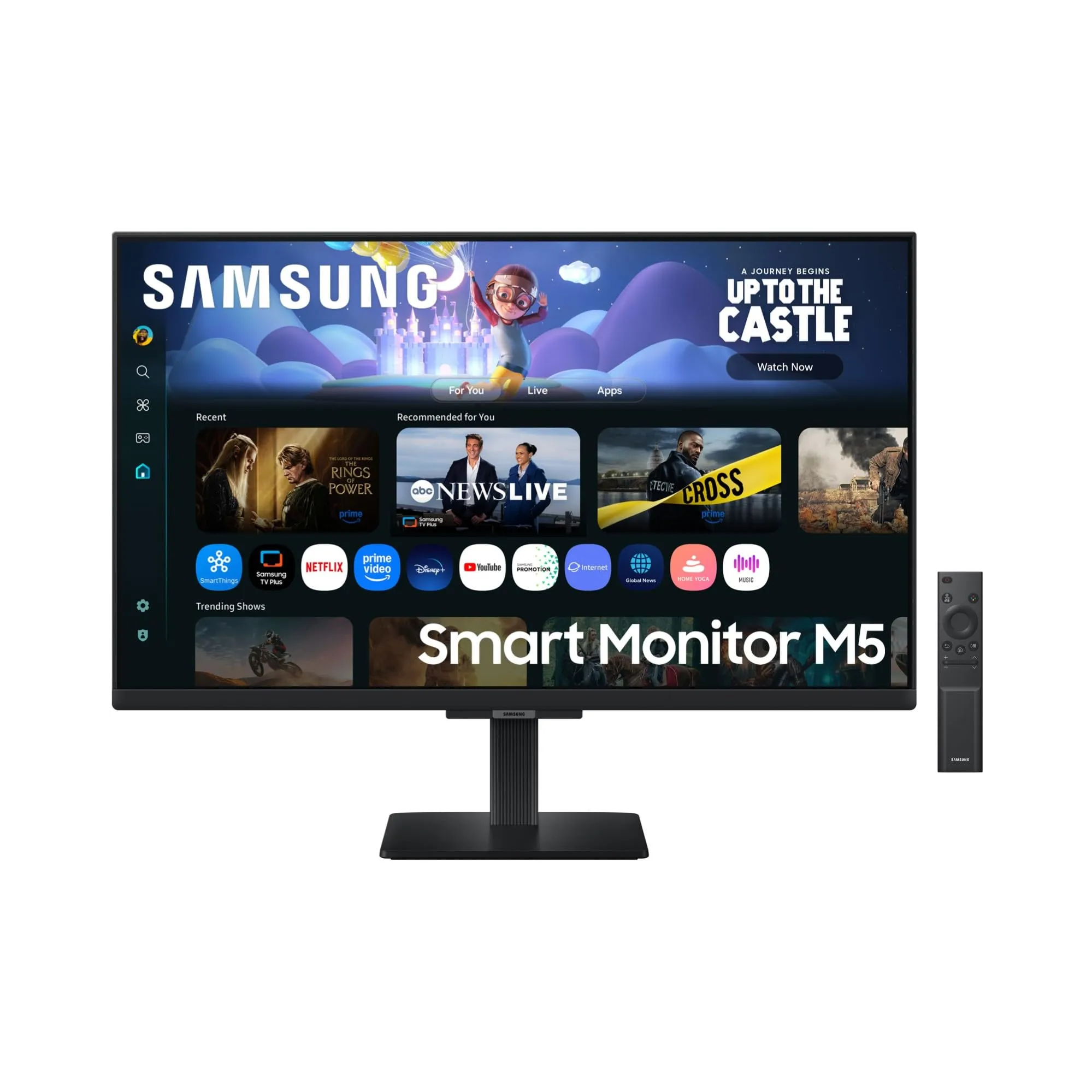 Samsung Smart Monitor M5 (S27FM502EU), Flat 27'', 1920 x 1080 (FHD), Smart Hub con AI, Office 365, Gaming Hub, Speaker integrati, Telecomando, WiFi, HDMI, USB
