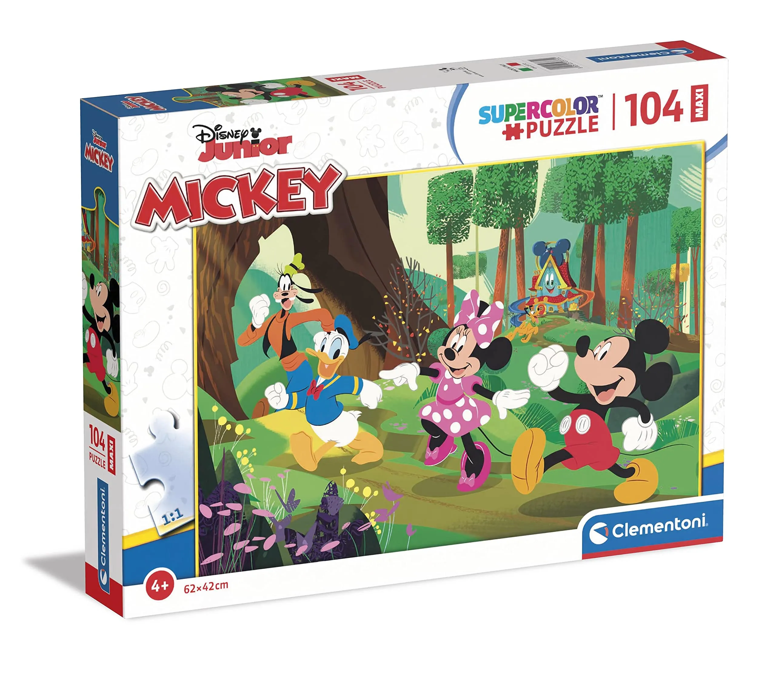Clementoni - 23772 - Supercolor Puzzle - Disney Mickey and Friends - 104 Pezzi - Puzzle Bambini 4 Anni, Puzzle Cartoni Animati - Made In Italy