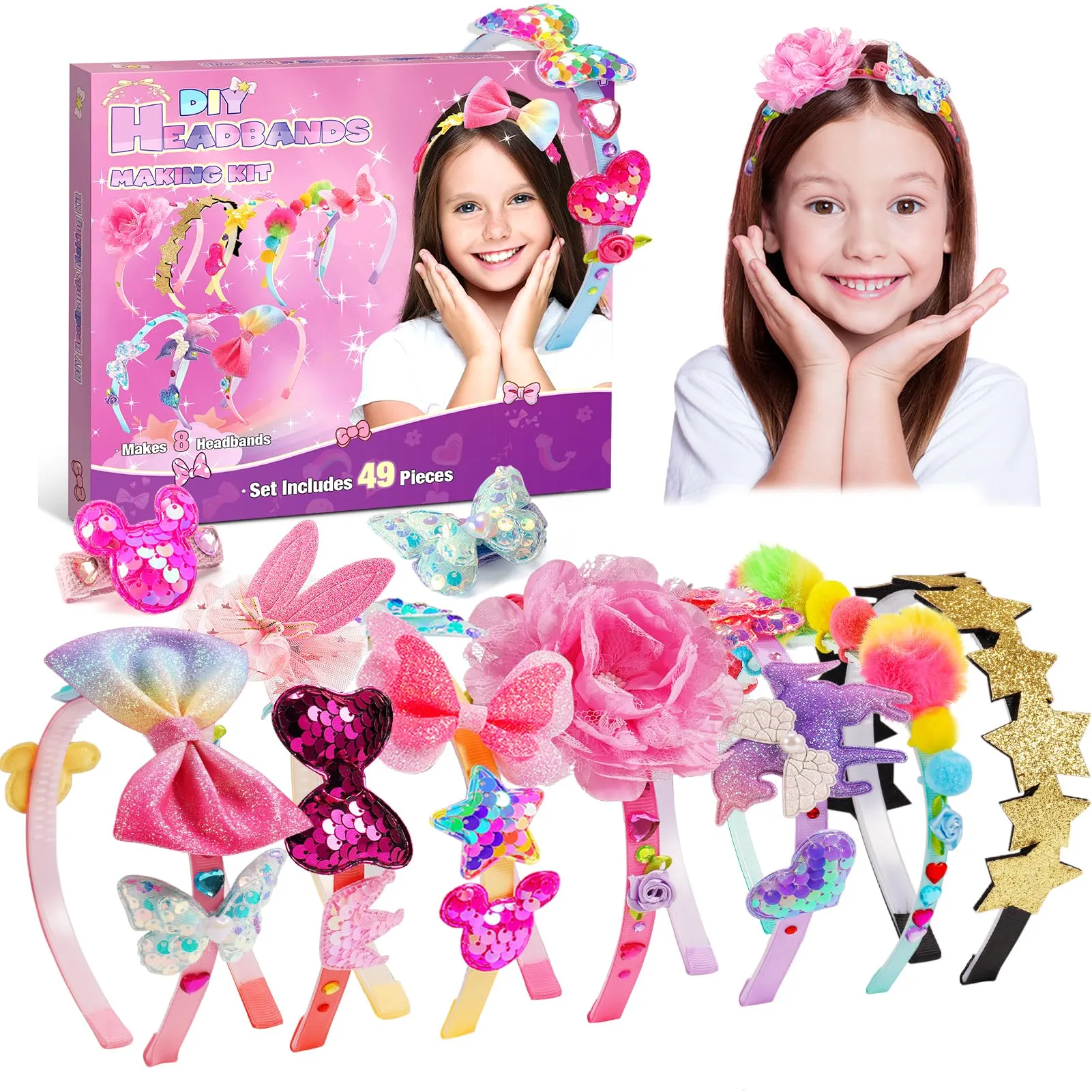 HappyKidsClub Regalo Bambina 4 5 6 7 8 9 10 Anni Femmina, Giochi Bambina 3 4 5 6 7 Anni Femmina Lavoretti Creativi per Ragazze Giocattoli 4-8 Anni Unicorno Bambina Regalo