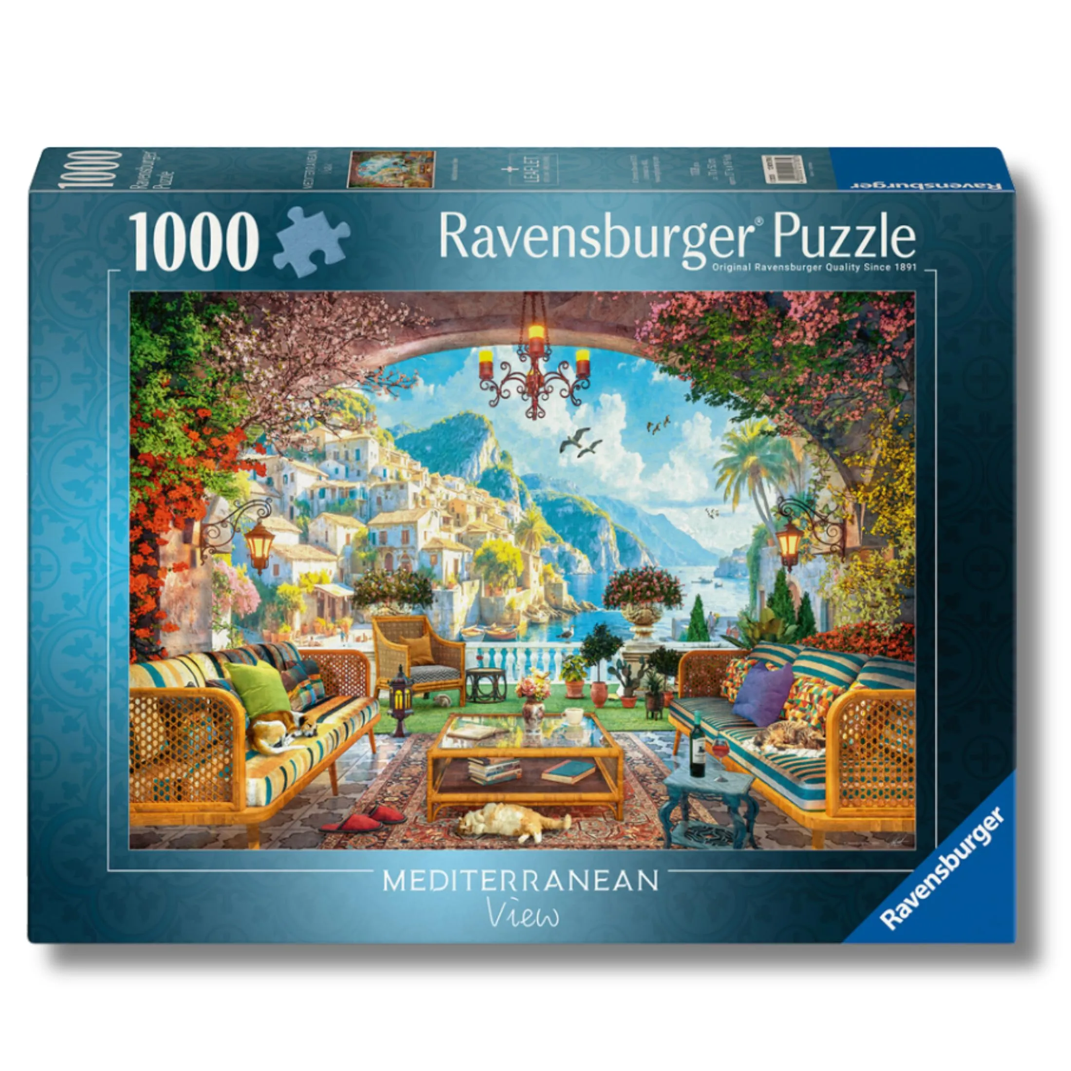 Ravensburger - Puzzle 1000 Pezzi Mediterranean View​​ | Puzzle Per Adulti E Bambini Con Una Misura Di 70x50 Cm | Regalo Per Adulti E Bambini Da 14 Anni E Più