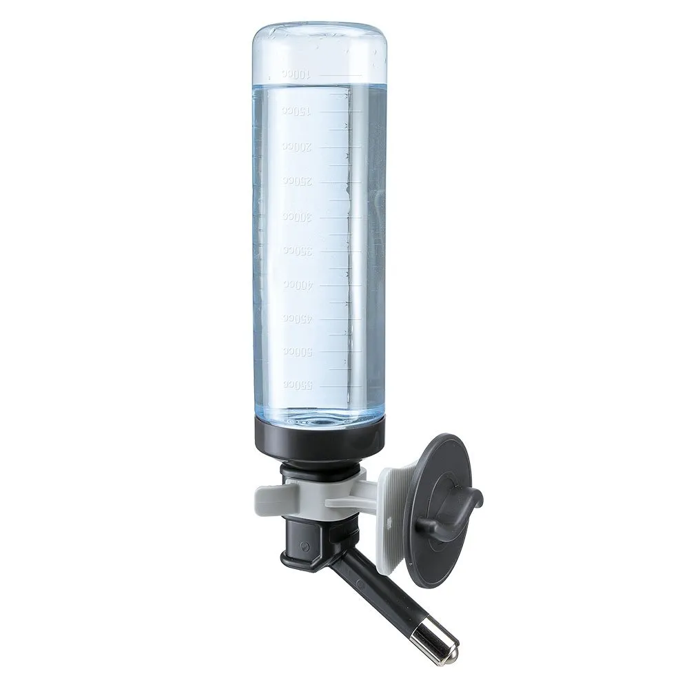 Ferplast Beverino acqua universale per trasportini per cani DRINKY DOG Dispenser 0,6 Litri d'acqua per cani, Robusta plastica atossica e riciclabile, Scala graduata esterna, 7 x 11 x h 31 cm