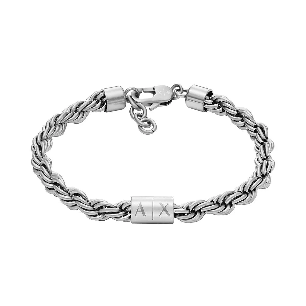 Armani Exchange Bracciale a catena da uomo in acciaio, AXG0123040