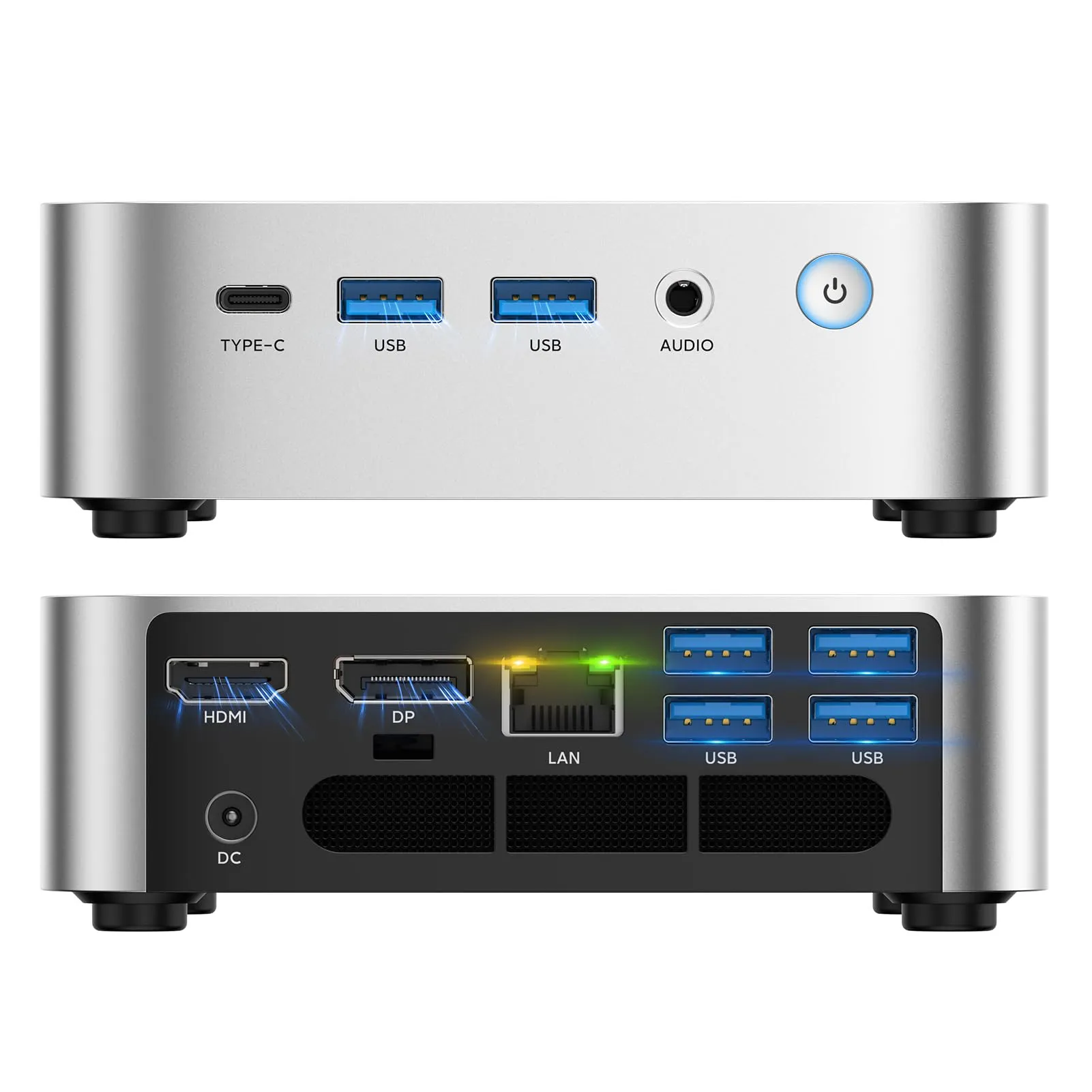 ACEMAGICIAN Mini PC Twin Lake N150, 16GB DDR4 256GB SSD, Win11 Pro, Dual Display 4K UHD, Doppio Schermo, WiFi 5, BT4.2, Desktop Compatto per Ufficio e Business, Multitasking