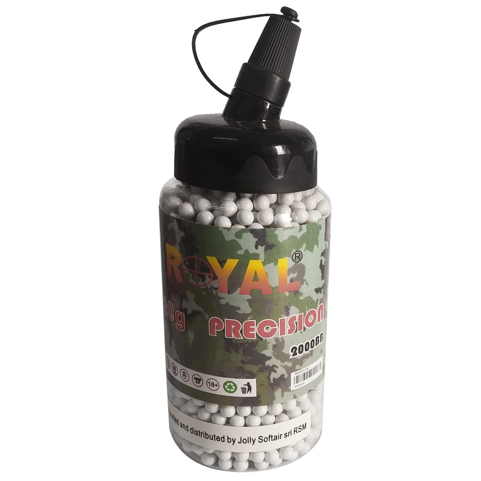 2000 Pallini per Softair Soft Air 6mm 0,20 gr BB Royal Precision Alta Qualità