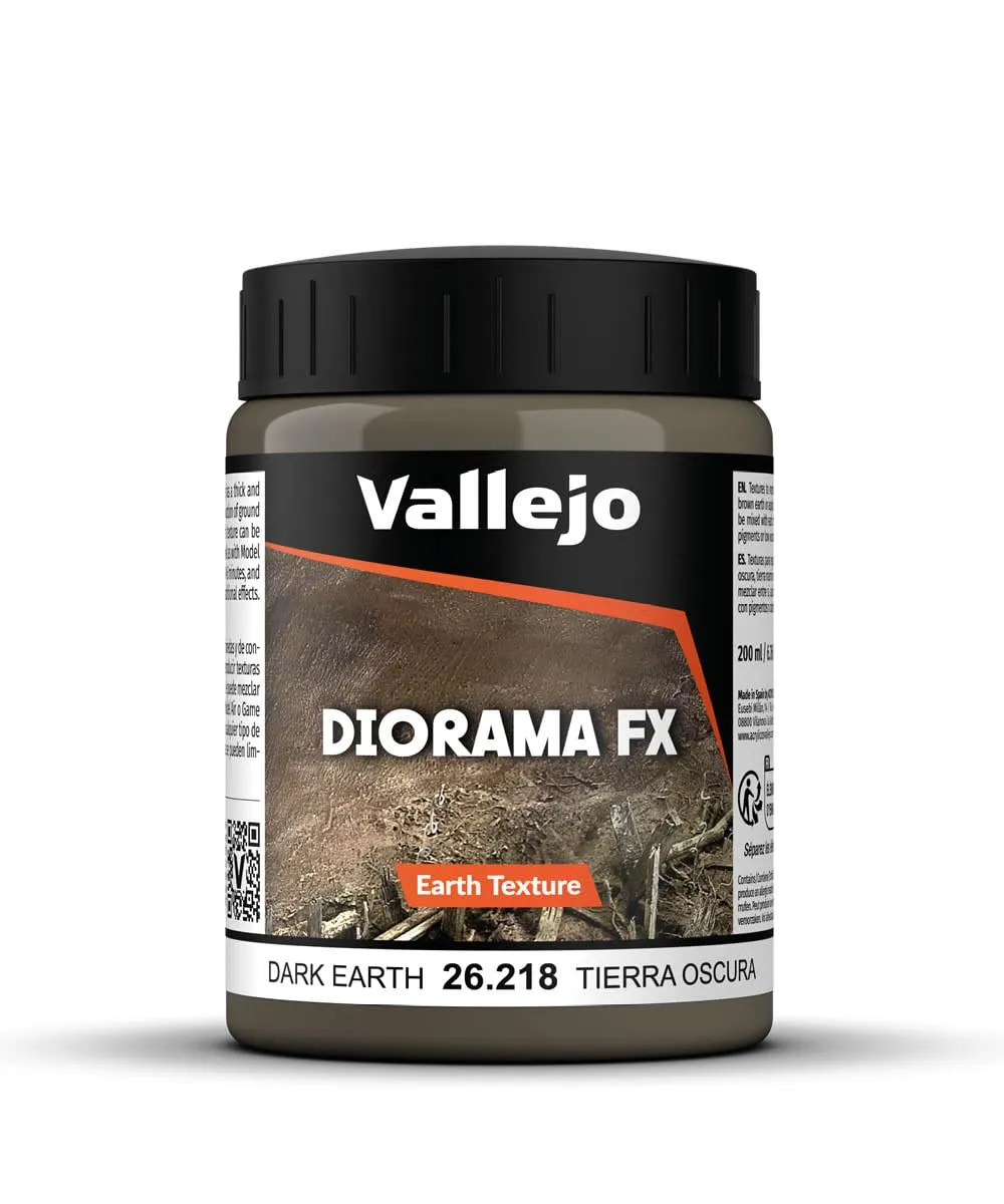 Vallejo Diorama FX Pittura Acrilica Texture Terra 200 ml per Simulare Terreno, Neve, Acqua e Barro per Maquettes di Modellismo