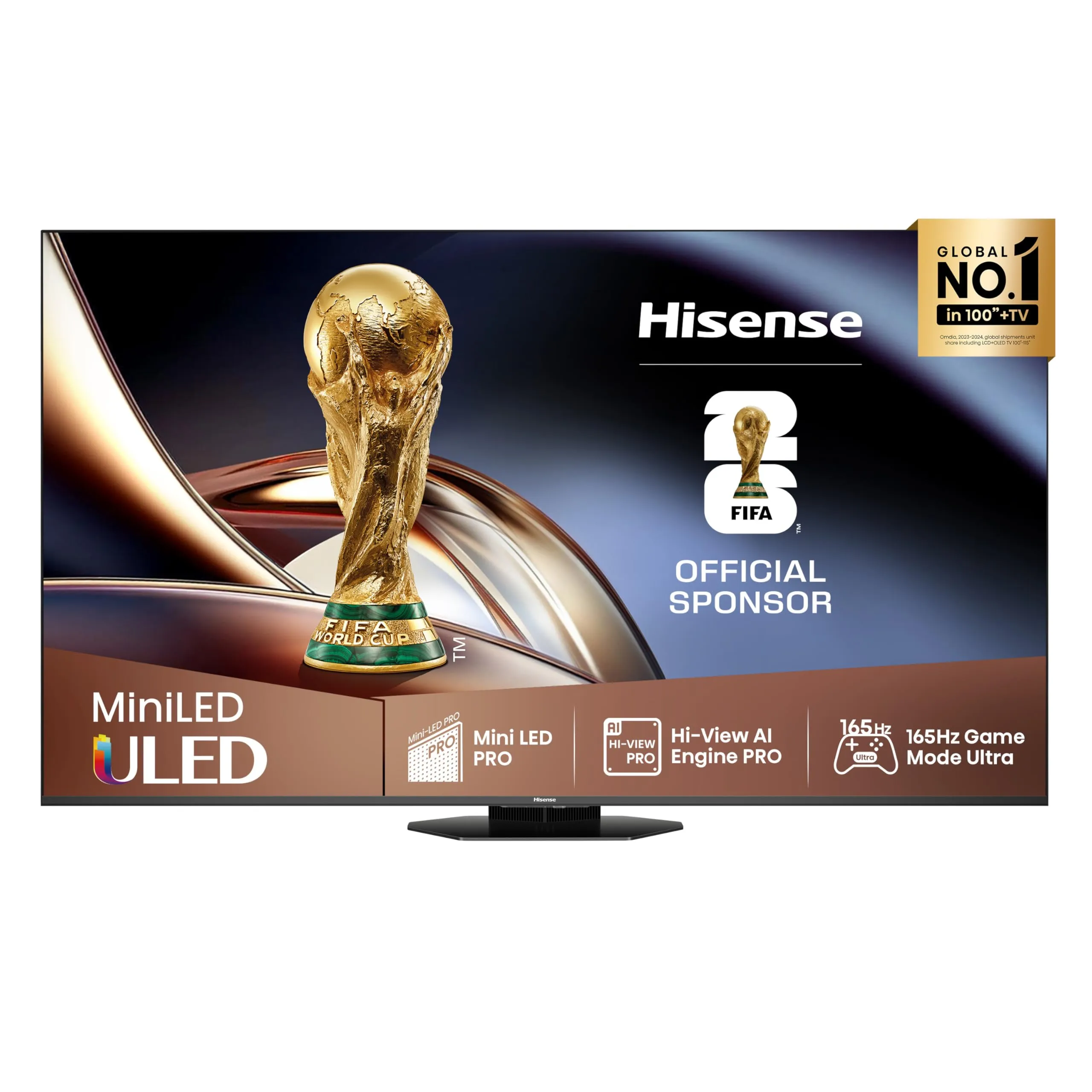 Hisense TV 85" Mini-LED 165Hz 4K 2025 85U8Q, Octagonal Stand, Dolby Atmos Multi-Channel Surround 4.1.2, Smart TV VIDAA U9 con 1000+APP, Dolby Vision IQ, HDR 10+, 165Hz Game Mode Ultra, Alexa Built-in