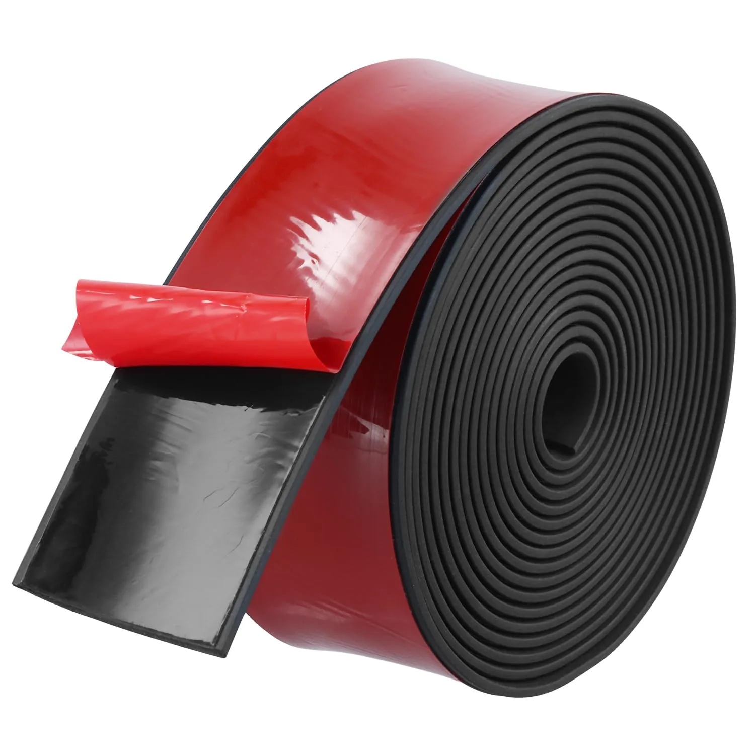 QWORK® 3 Metri Rotolo di Gomma Adesiva Nera 40mm x 2mm - Striscia di Neoprene Adesivo per Guarnizioni, Artigianato e Anti Vibrazioni