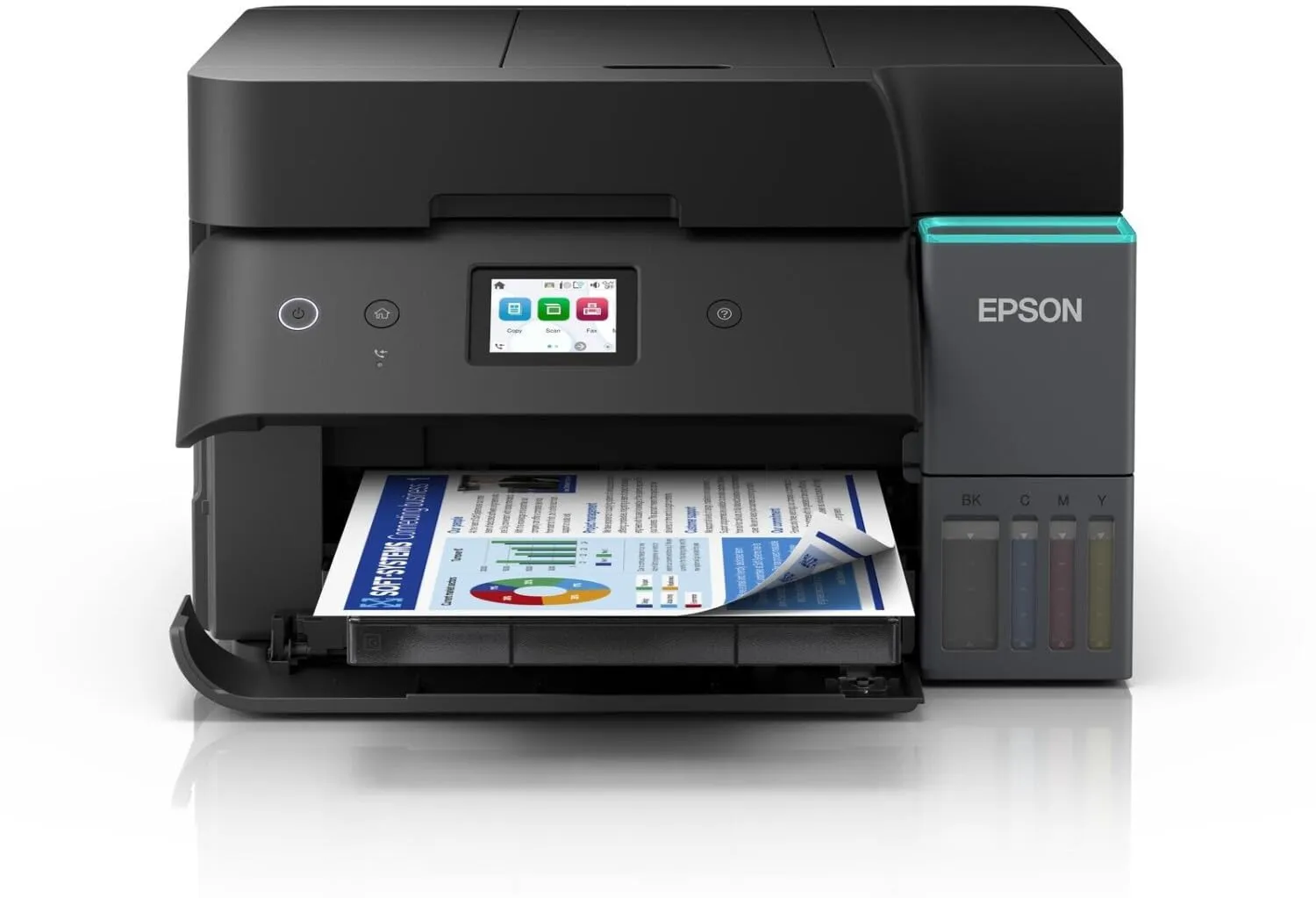 Epson EcoTank ET-4950 - Stampante multifunzione A4 con serbatoio di inchiostro Wi-Fi & AirPrint, alimentatore automatico di documenti, stampa fronte/retro, scansione, copia e fax, fino a 3 anni di