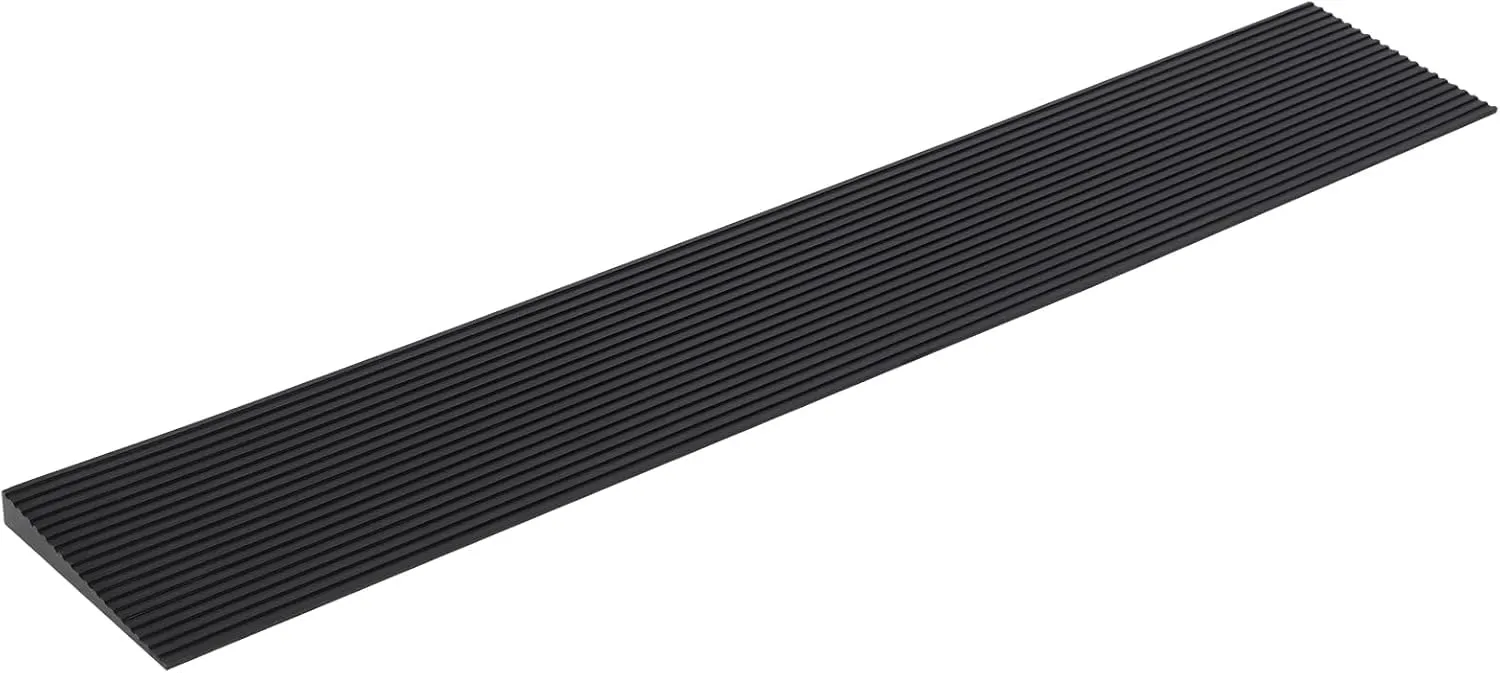 Rampa per soglia da 2 cm, larghezza 90 cm, in gomma antiscivolo, ingresso porta, vialetto, bagno, piedistalli rialzati per sedie a rotelle, scooter, deambulatori e sedie (2cm salita)