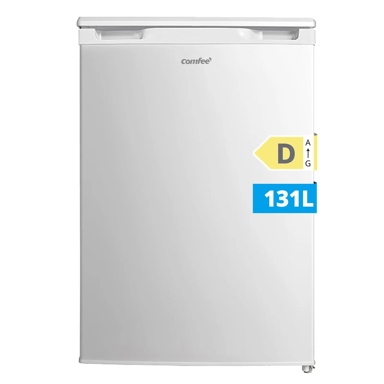 COMFEE' RCD133WH3(E) Frigorifero, 131L senza congelatore, compressore inverter, scomparto per frutta e verdura, 84,5 cm (altezza x larghezza x altezza), 72 kWh all'anno, regolazione della temperatura
