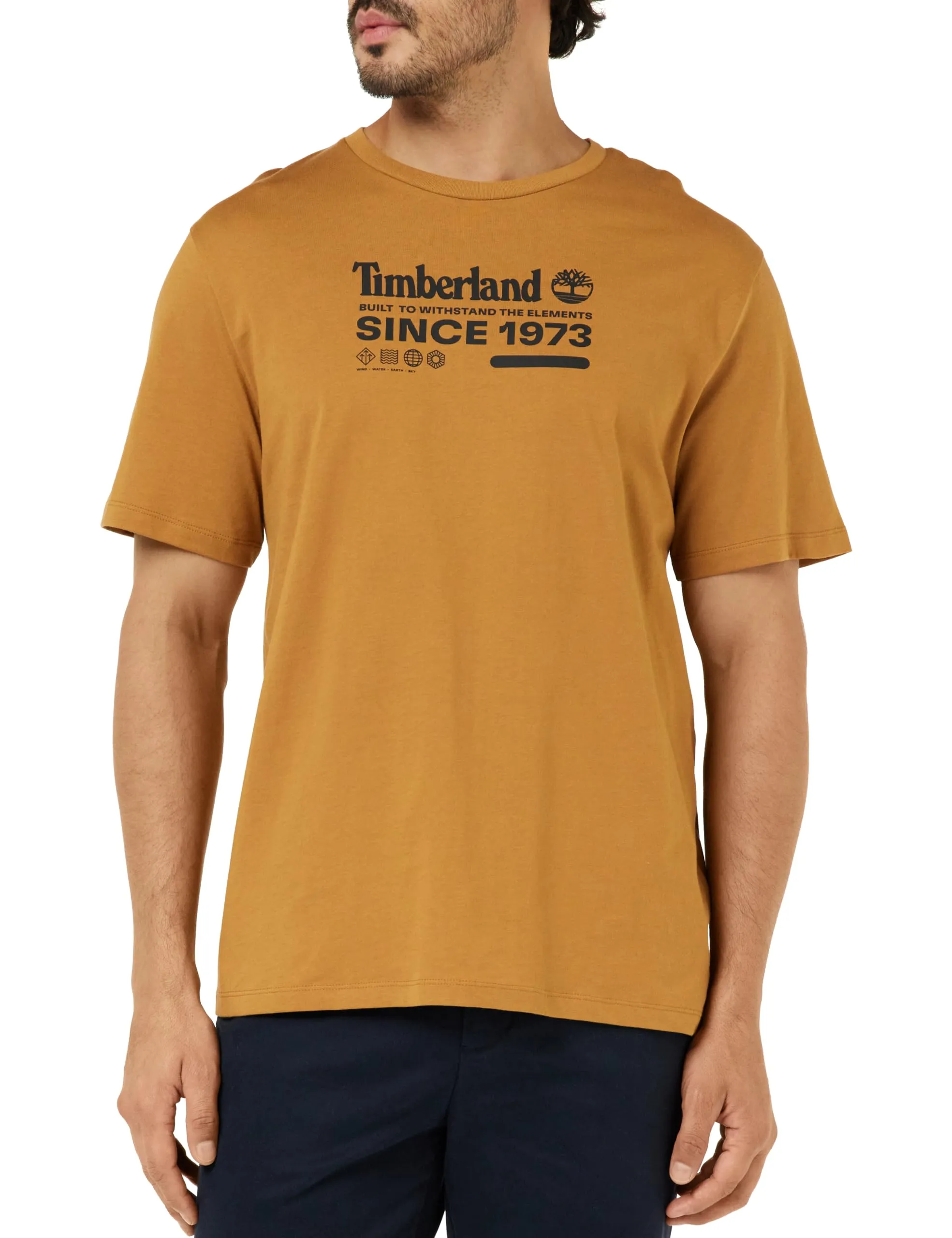 Timberland Short Sleeve Tee 1 Tier3 T-Shirt, Wheat Boot, M Uomo