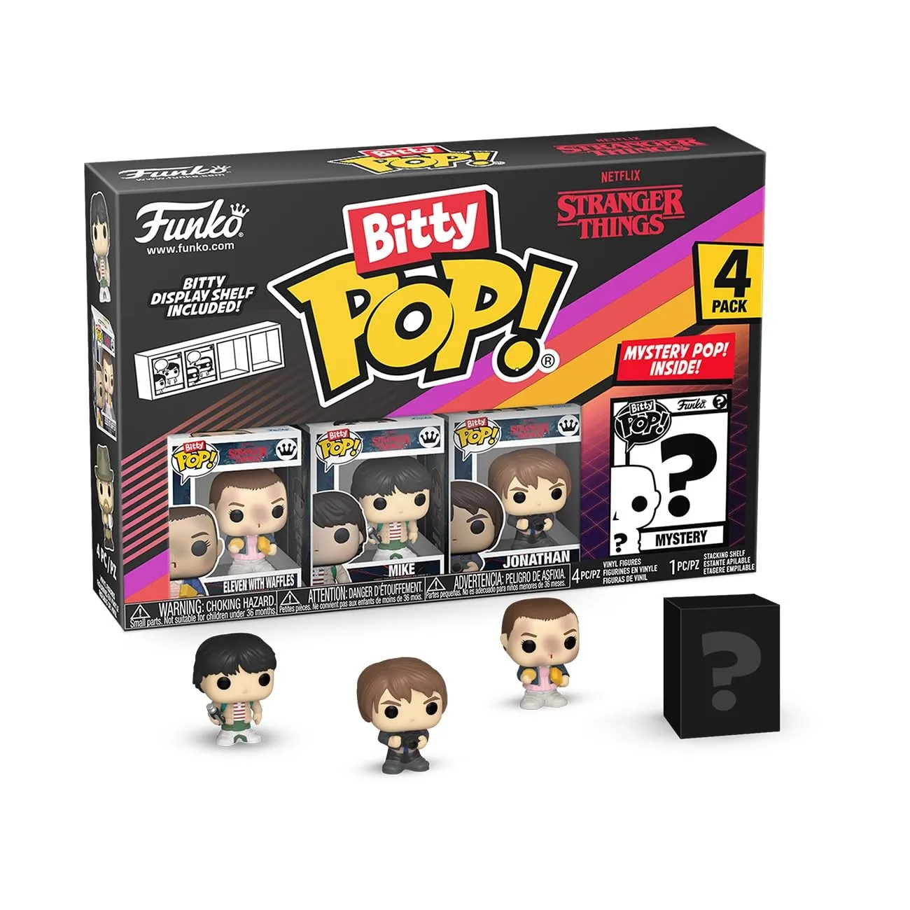 Funko Bitty Pop! ST SZN1 - Eleven 4pkE una Mini Figura Misteriosa a Sorpresa - 0.9 Inch (2.2 Cm) - Undici - Stranger Things da Collezione - Ripiano Espositivo Impilabile Incluso - Idea Regalo