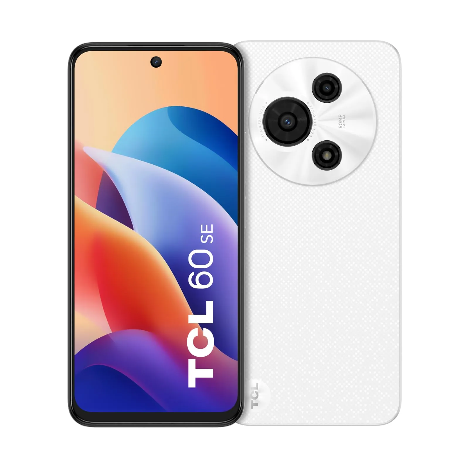 TCL 60 SE Cell Phone, Schermo HD+ da 6,7", Smartphone Sbloccato 8+512GB, Doppia fotocamera 50MP, Batteria Grande da 5200mAh, Smartphone Android 15, Altoparlanti Doppi, Bianco Blizzard