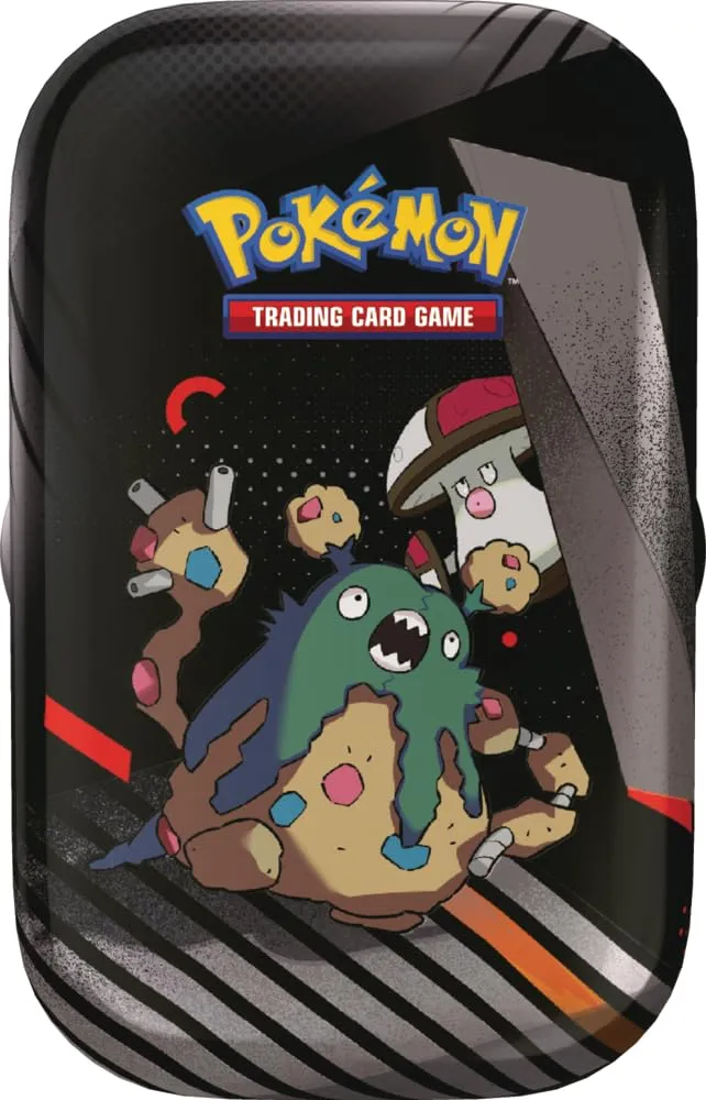 Pokémon: miniscatola da collezione Unima (Garbodor e Amoonguss) del GCC Pokémon (due buste di espansione e una carta adesiva)