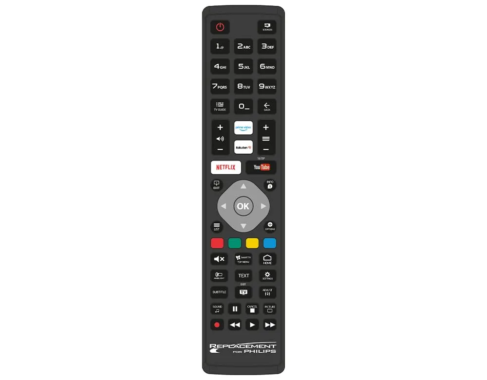 TELECOMANDO UNIVERSALE X TV PHILIPS pronto per uso con tasto netflix gbs (1719)