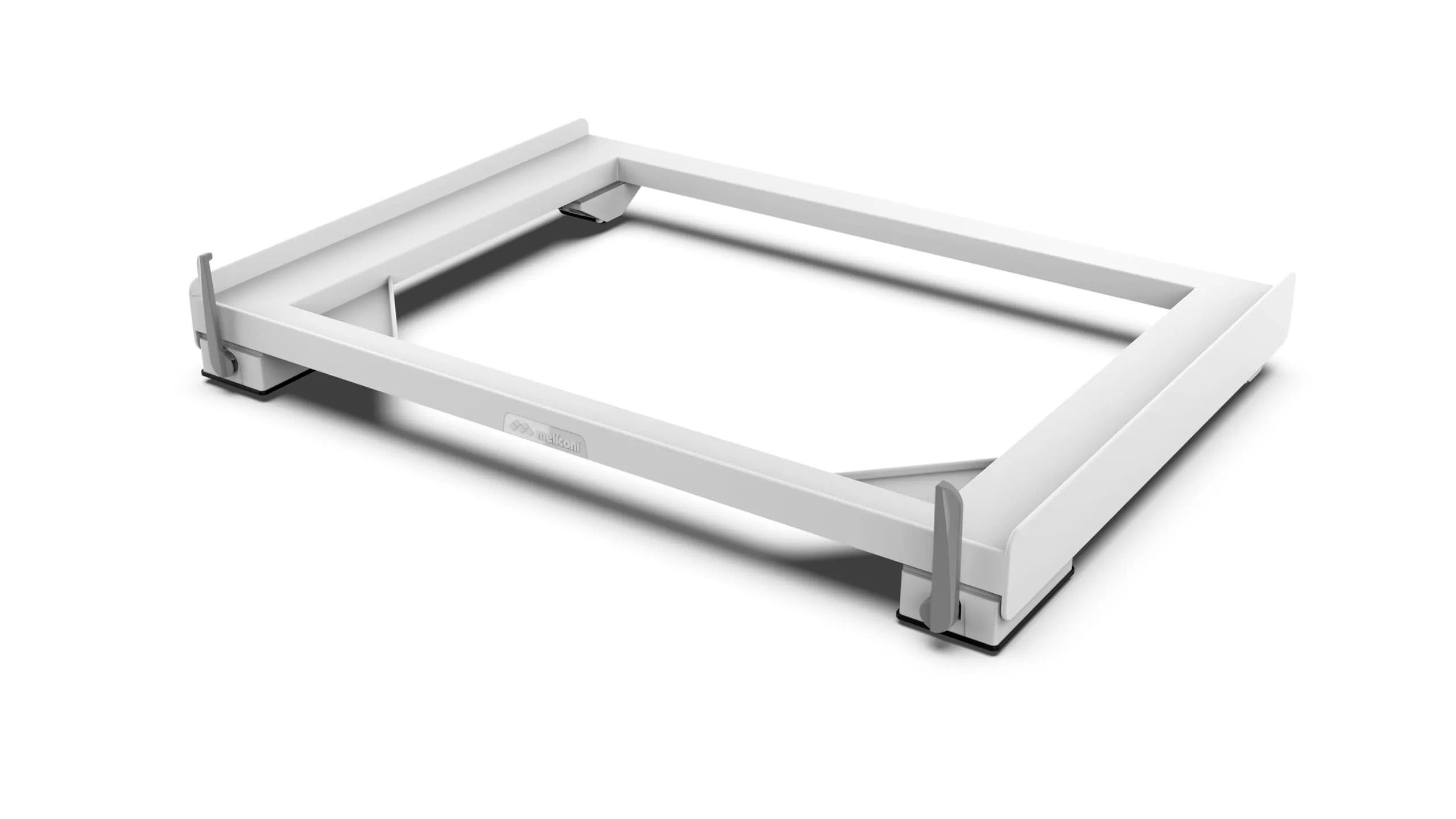 Meliconi Base Move SLIM, Base Anti-Vibrazione con Ruote e Freni, per Lavatrici o Asciugatrici SLIM, 250 Kg, Bianco