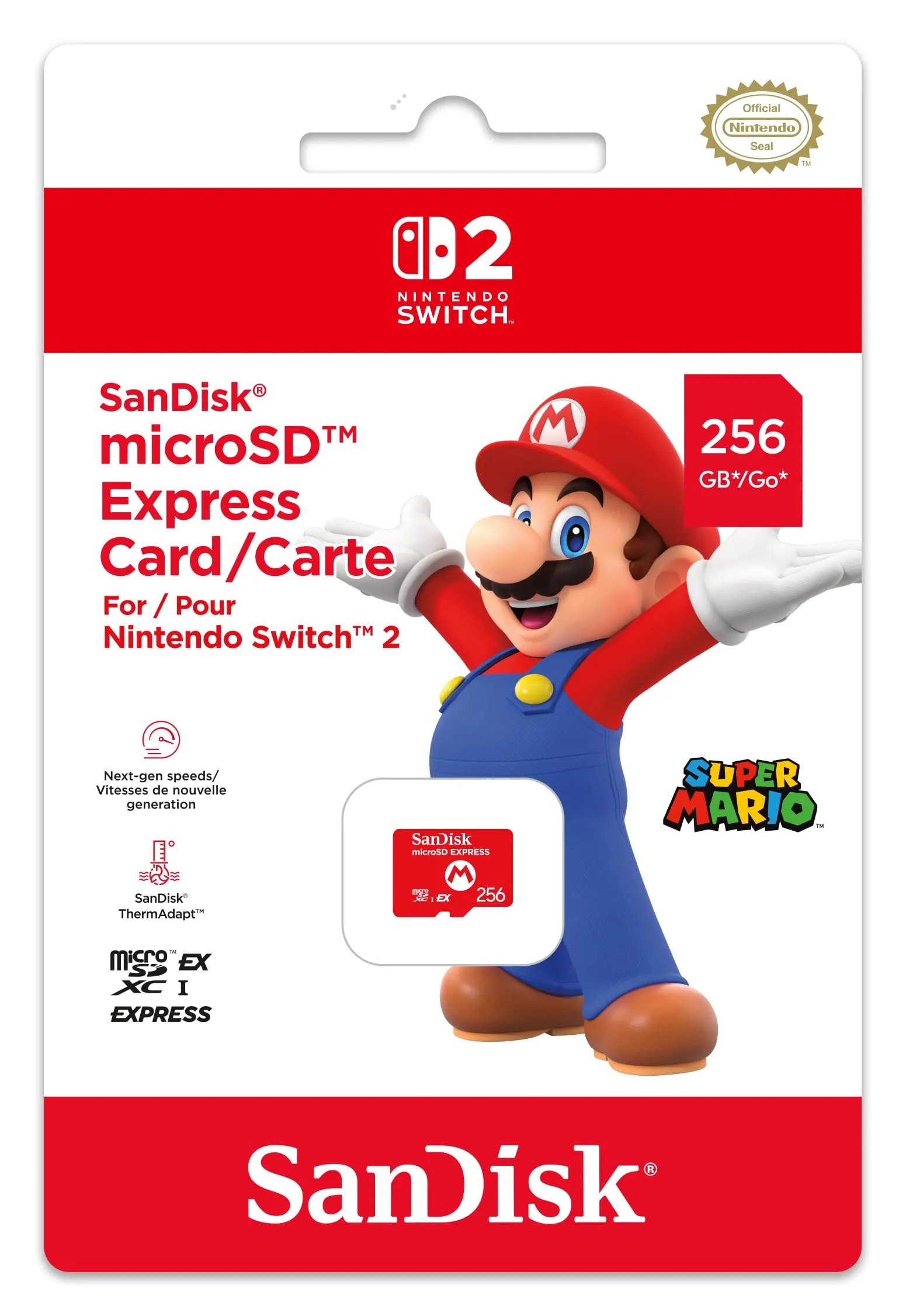Scheda Micro SD Express SanDisk (256 GB) per Nintendo Switch 2