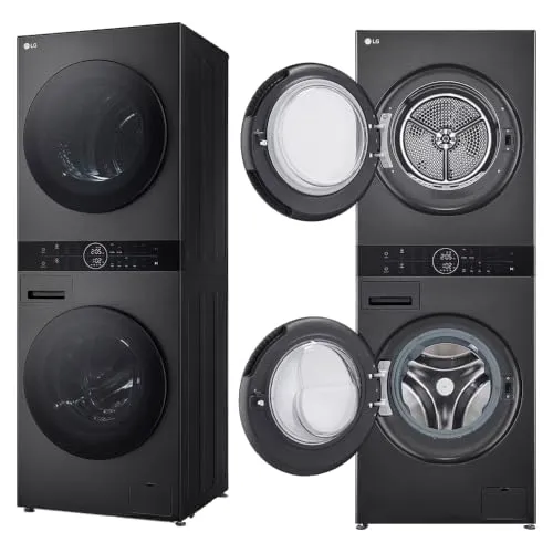 LG WashTower WT1210BBF Colonna Bucato 12/10kg AI DD, Classe A, Pannello unificato