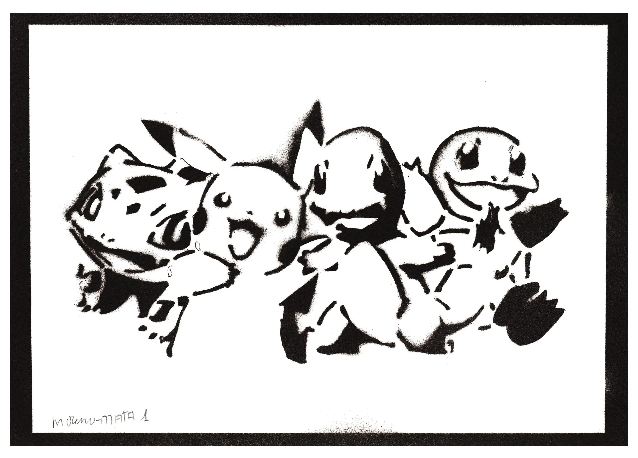 moreno-mata Autentici Graffiti Fatti a Mano Poke... Gamer Handmade Poster Quadri Moderni Soggiorno Decorazione Parete Regalo Uomo e Donna