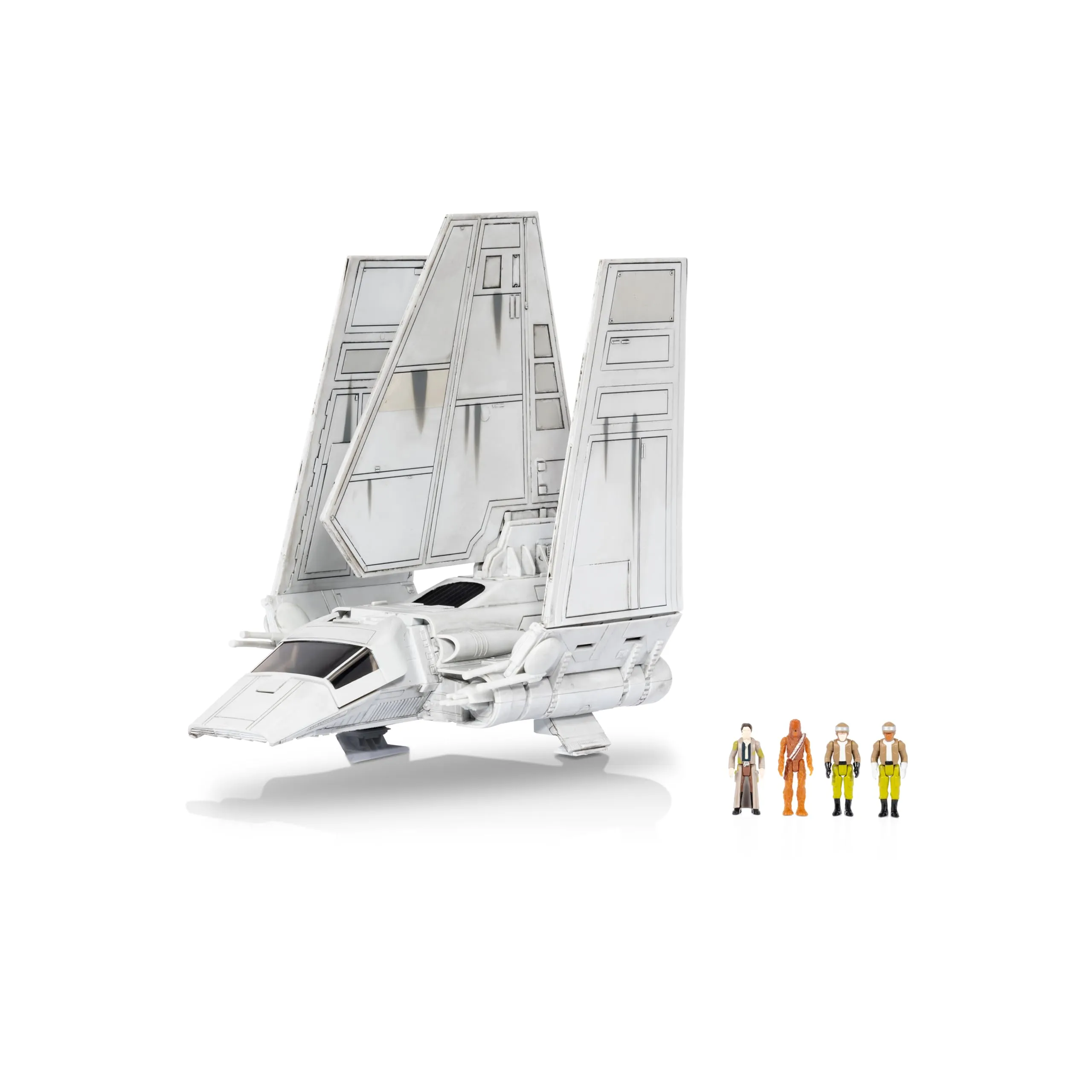 Jazwares Star Wars Micro Galaxy Squadron Tydirium Shuttle - Veicolo da 7 pollici con decorazione unica e quattro accessori per micro figure da 2,5 cm