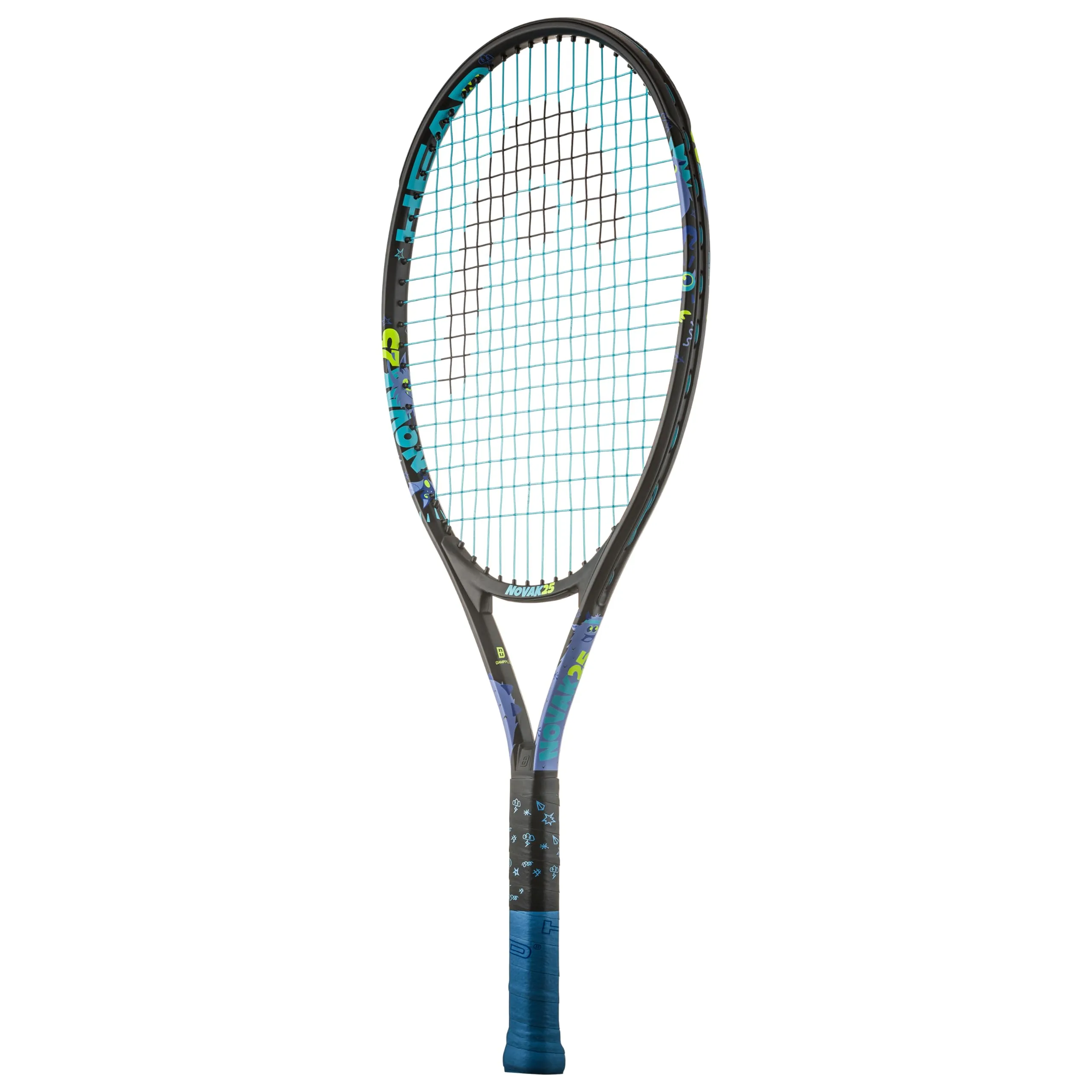HEAD Novak 25 - Racchetta da tennis, 8-10 anni, colore: nero