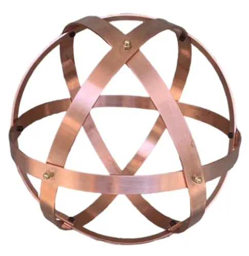 Genesa Crystal Rame 21 cm di diametro, fasce larghe 15mm, spesse 2mm e fissate con dadi ciechi in ottone