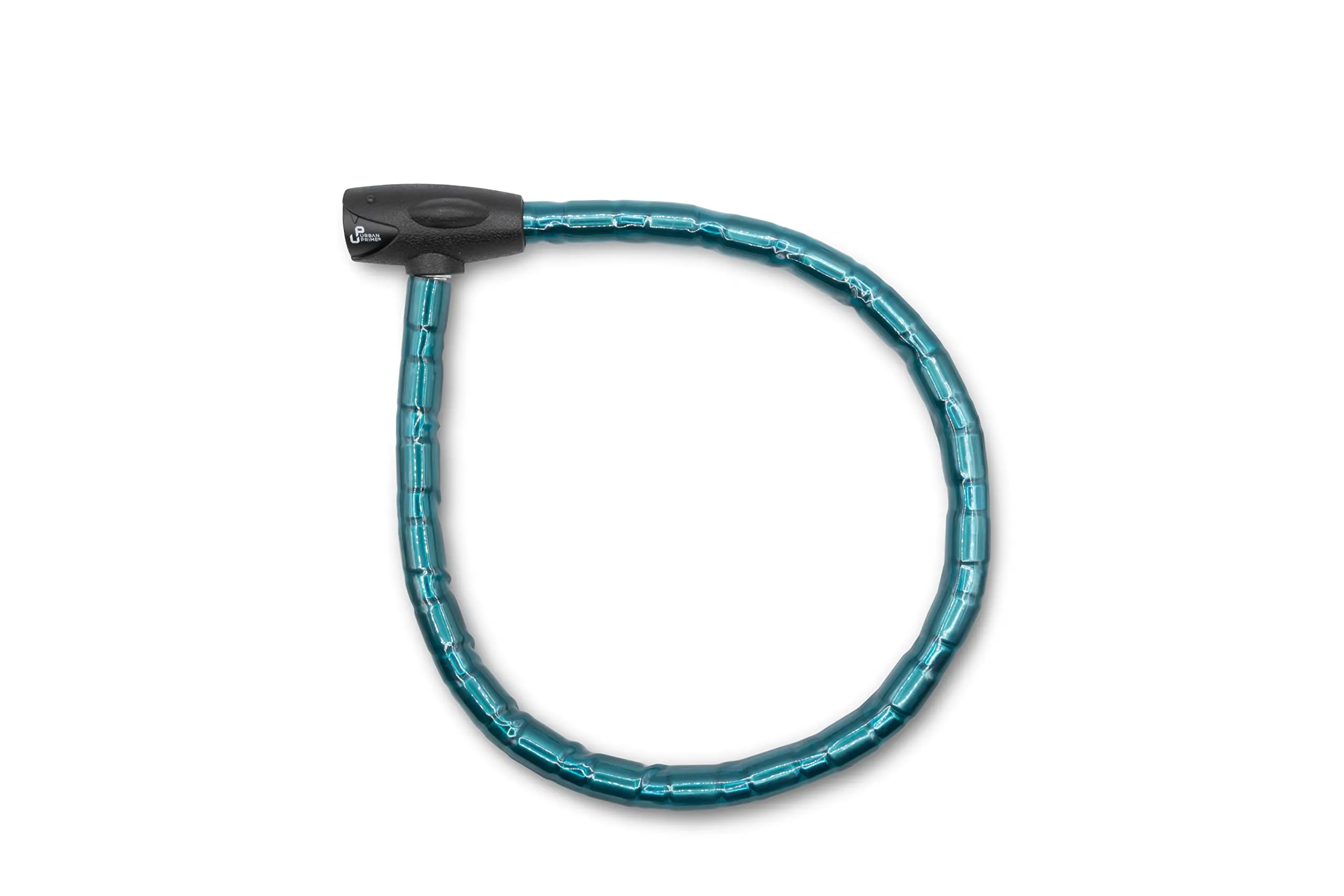 Urban Prime Armoured Cable lock - lucchetto antifurto per bici, moto, scooter, lucchetto con chiave, spessore 22mm, Colore ottanio