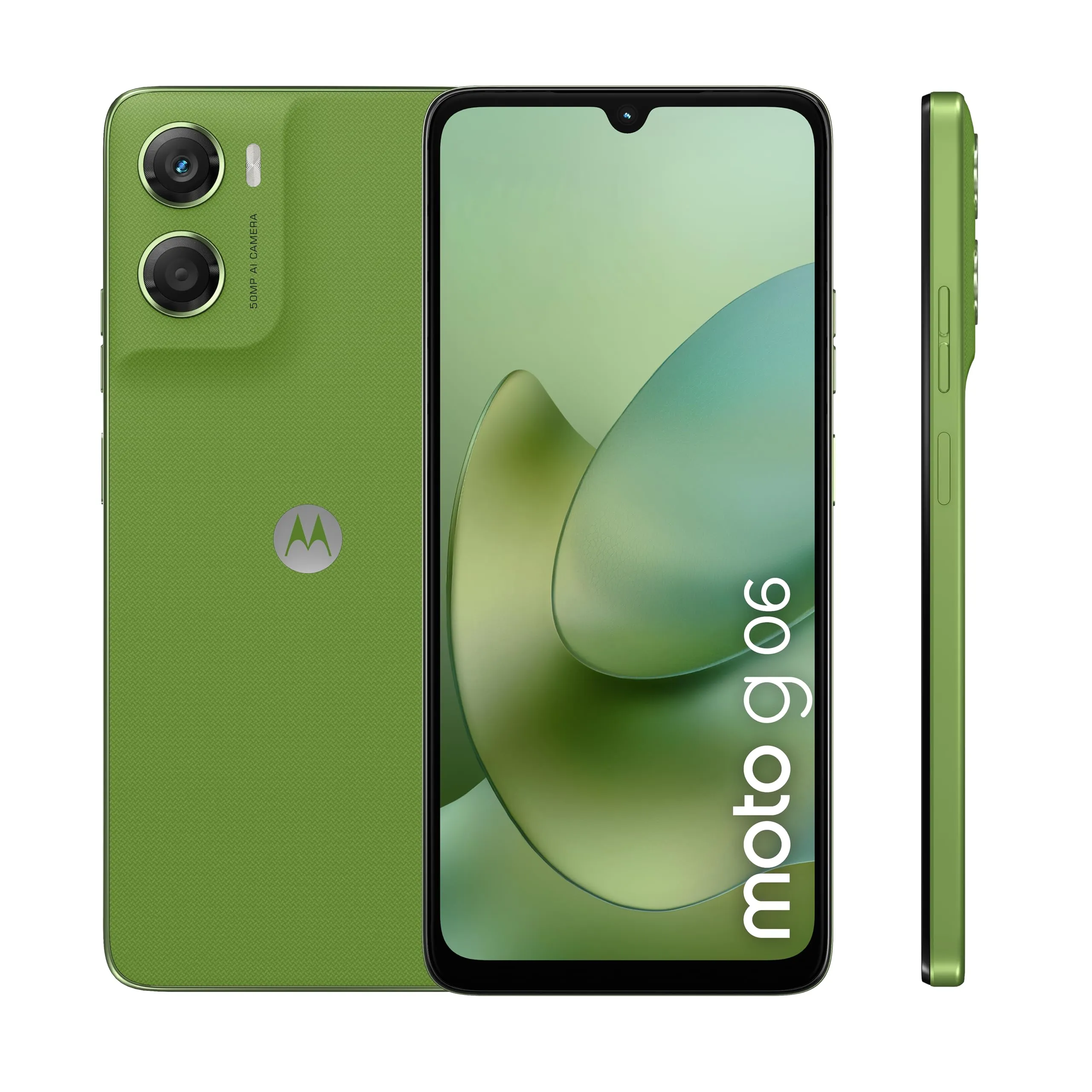 Motorola moto g06 (4/256GB, Fotocamera 50MP+flicker cam, selfie 8MP, Display HD+ 6.88", MediaTek Helio G81 Extreme, 5200mAh, Android 15), Tendril