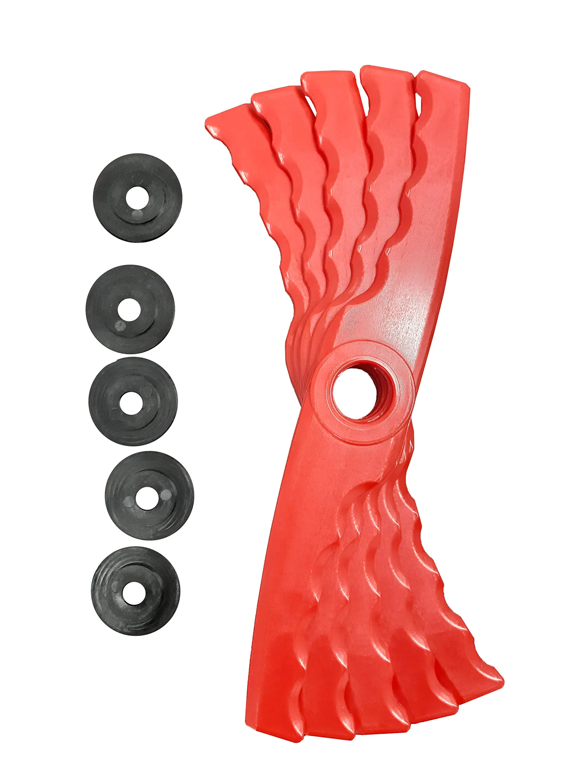 Bazargiusto - Testina lama "Diablo 2" per decespugliatore per taglio erba rovi, kit 5 pezzi