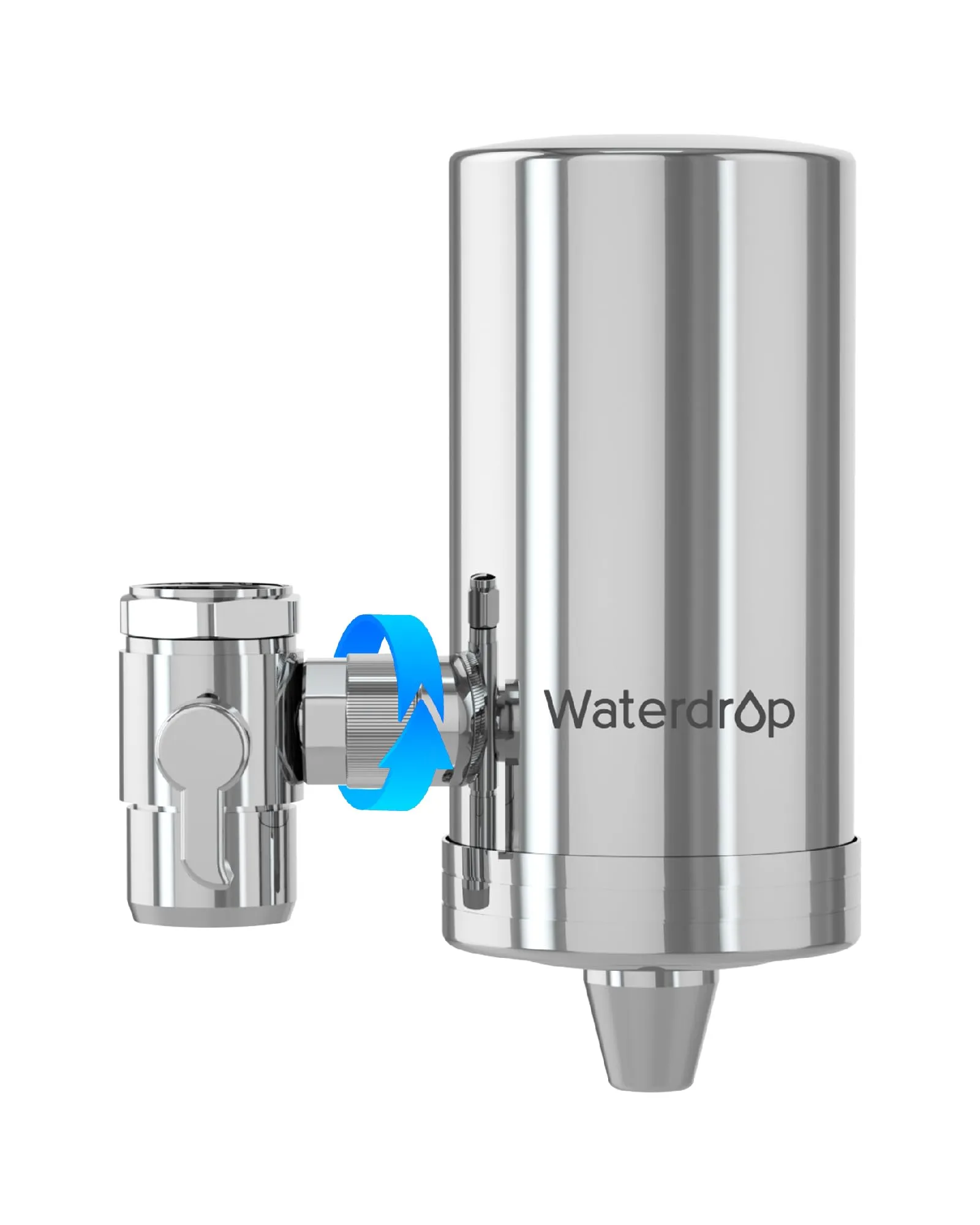 Waterdrop WD-FC-06 Rubinetto in Acciaio Inossidabile, Sistema di Filtraggio dell'acqua a Blocchi di Carbone, Rimuove il Cloro, i Metalli Pesanti e il Cattivo Gusto (1 Filtro Incluso)