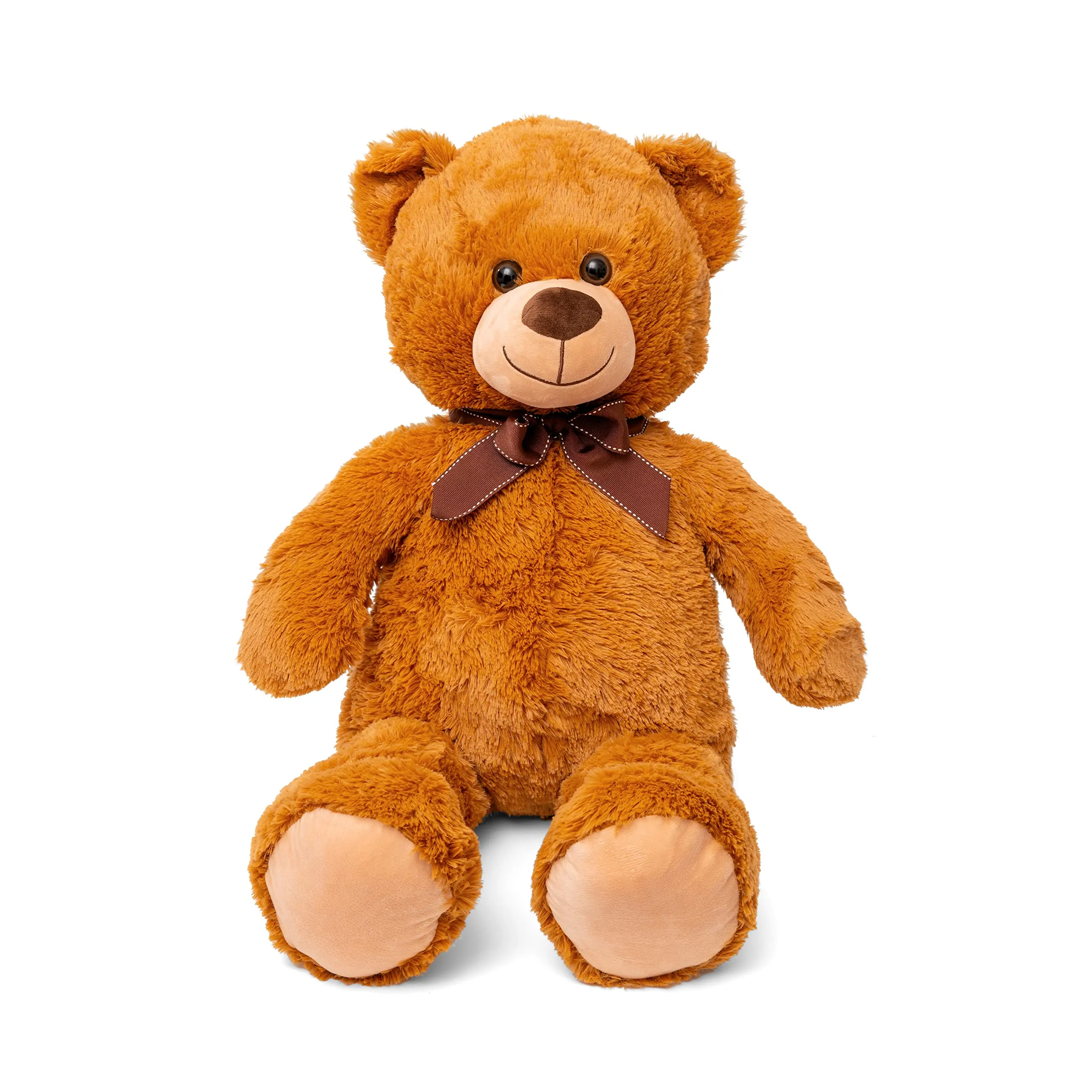 DE. CAR Orso Peluche Gigante 80 cm - San Valentino Bianco Beige Marrone - Orsacchiotto (Marrone)