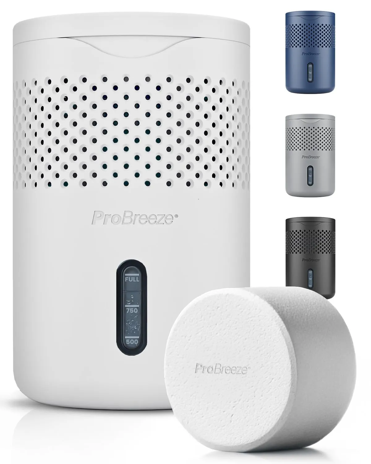 Pro Breeze Osmo Deumidificatore silenzioso e ricaricabile per umidità e condensa in casa camera armadio auto – Rimuovi muffa da bagno con pastiglia da 700g – Senza elettricità