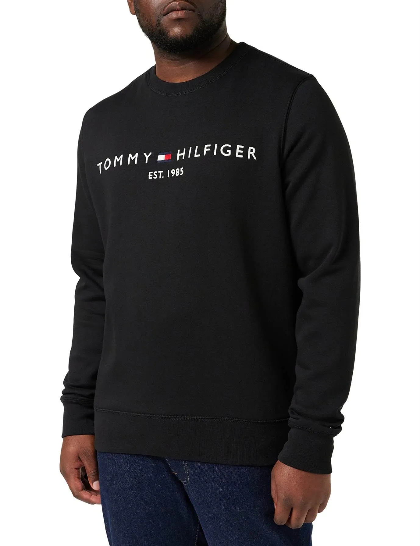Tommy Hilfiger Tommy Logo Sweatshirt Mw0mw11596, Felpe Uomo, Nero (Black), XL