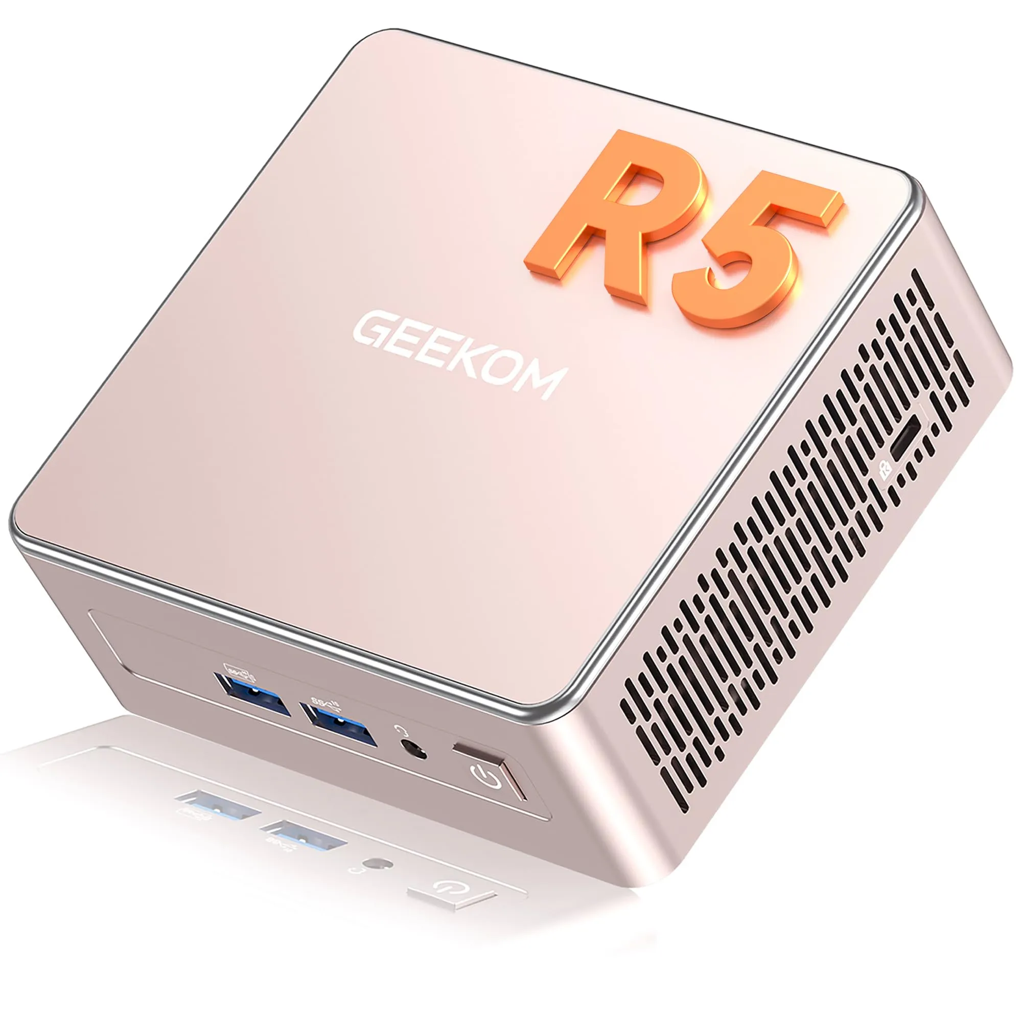 GEEKOM A5 2025 Edizione Mini PC(Garantia 3 Anni) con AMD Ryzen 5 7430U,16GB RAM 512GB SSD,Mini PC Windows 11 Pro,Doppia Uscita HDMI 4K,Slot per Schede SD per Home Office