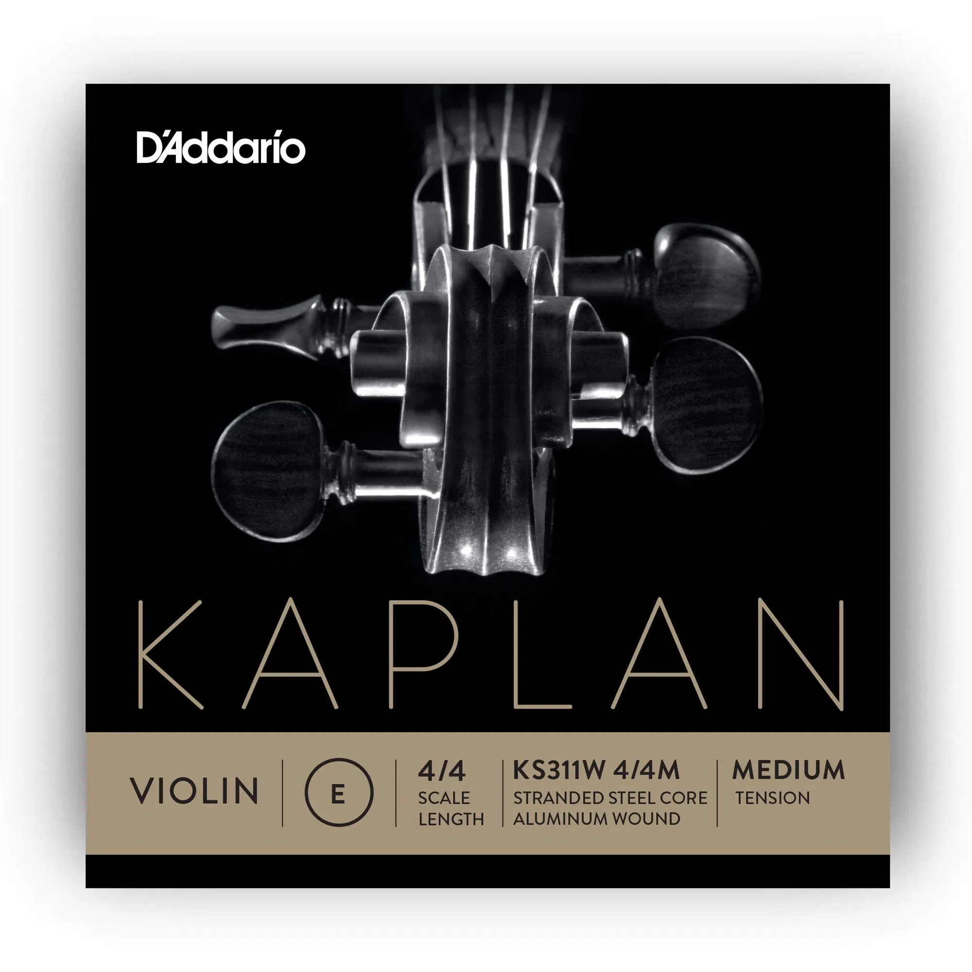 Corda MI D'Addario Kaplan Solutions per violino, non "fischia", Aluminum Wound, scala 4/4