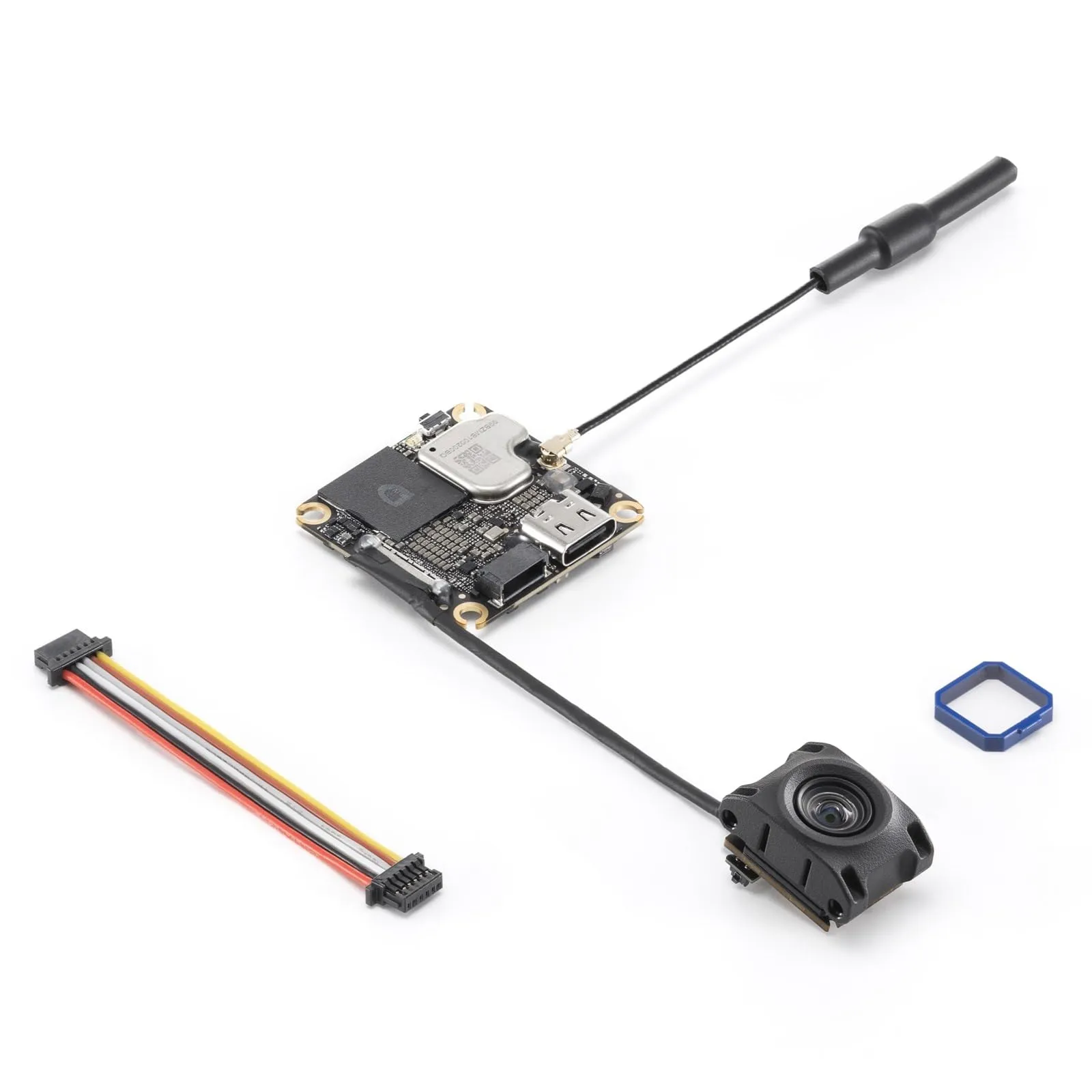 DJI O4 Air Unit per drone FPV, sistema di trasmissione digitale, latenza bassa 20 ms, distanza max 10 km, registrazione video 4K/60fps, live view 1080p/100fps, peso 8,2 g, sensore CMOS da 1/2”