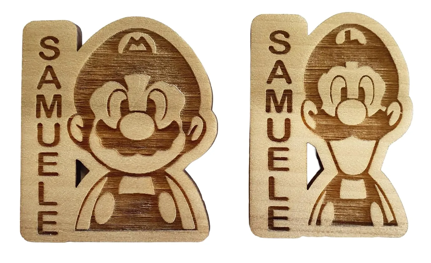 10 pz ciondolini/calamiteSuper Mario e Luigi PERSONALIZZATI- decorazione bomboniere, segnaposto, nascita, battesimo, baby shower, compleanno